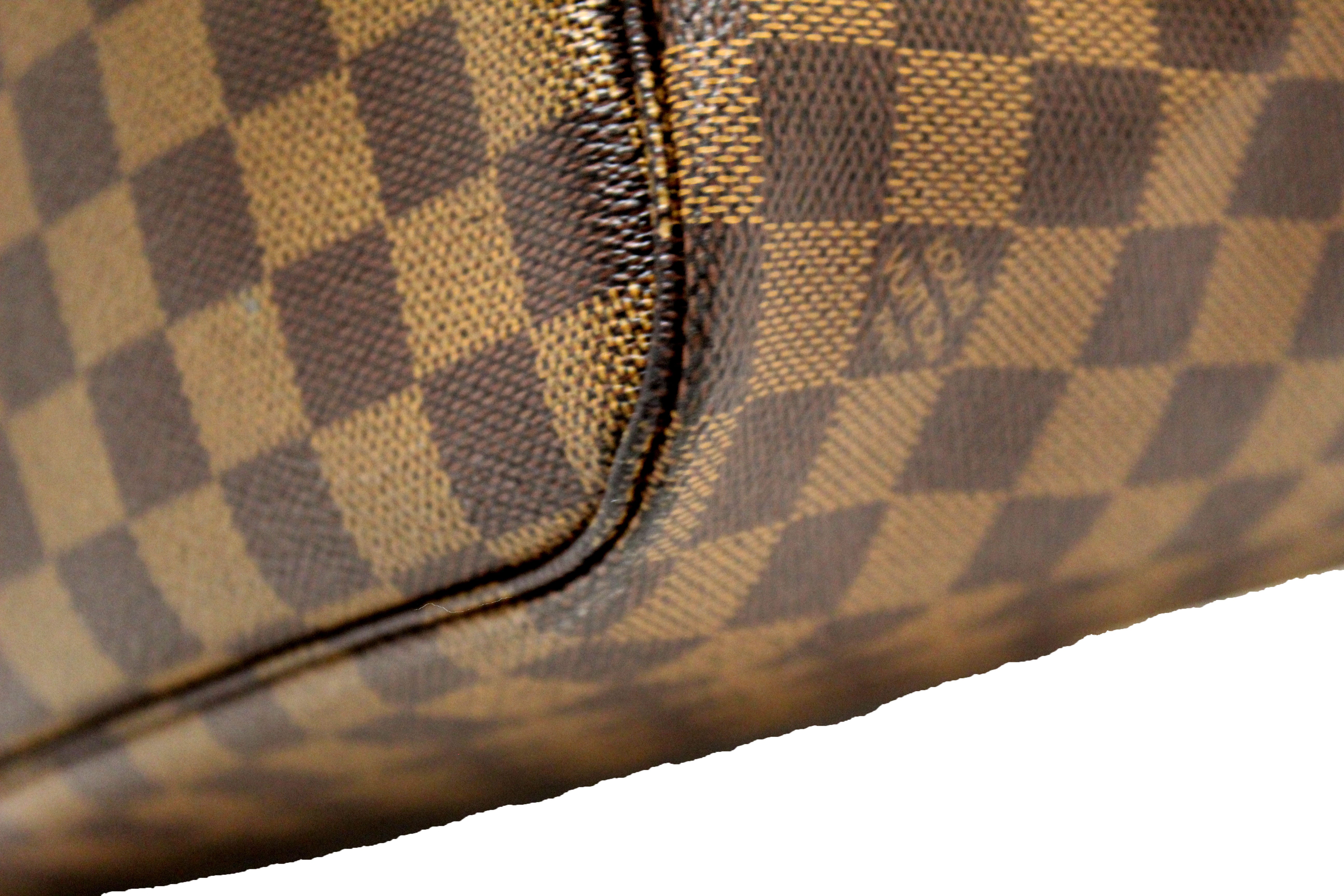 Authentic Louis Vuitton Damier Ebene Neverfull MM Tote Shoulder Bag