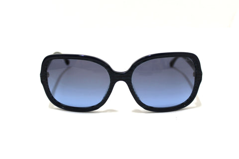 Authentic Chanel Blue Tortoise Square Sunglasses