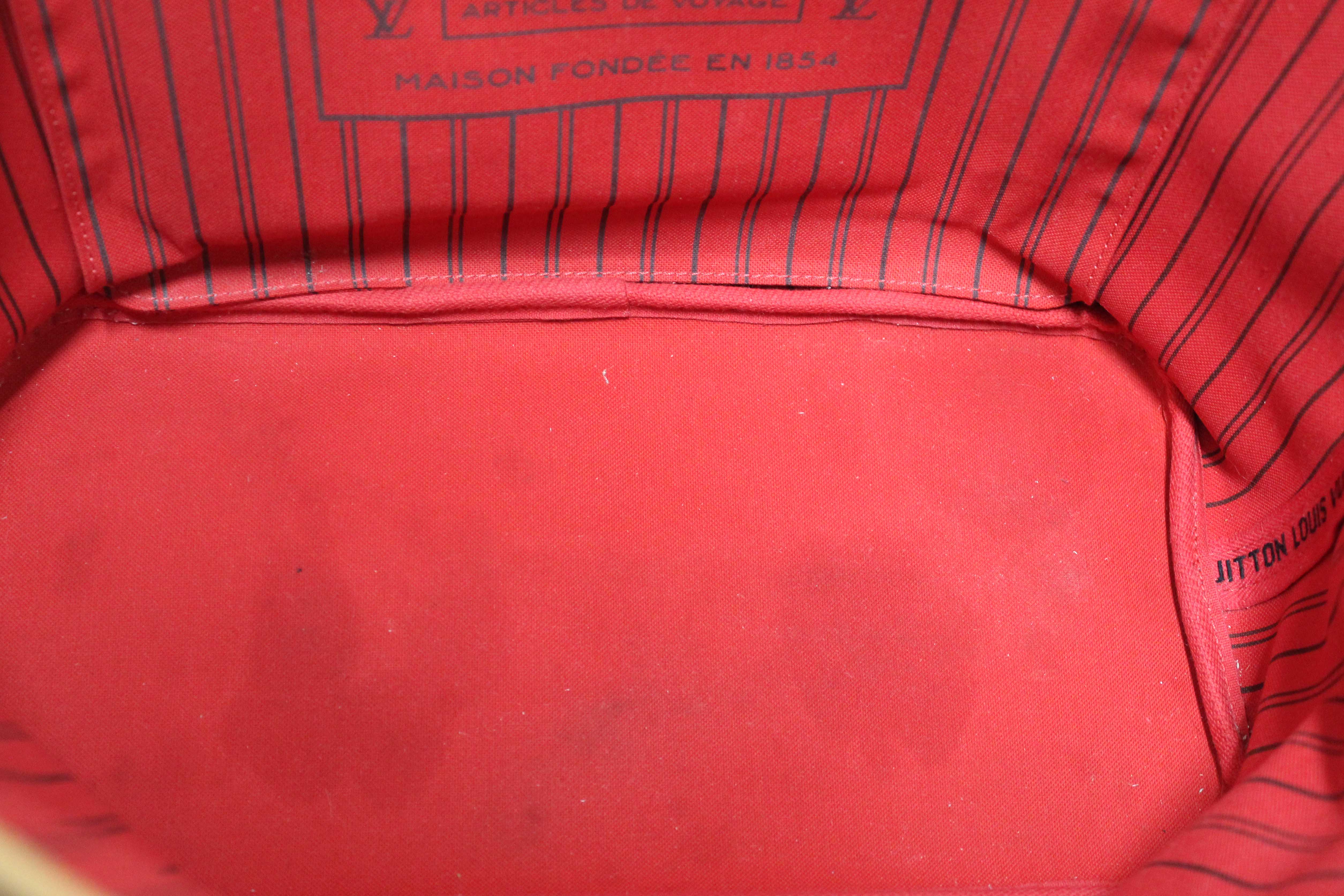 Authentic Louis Vuitton Classic Monogram Neverfull MM Tote Shoulder Bag