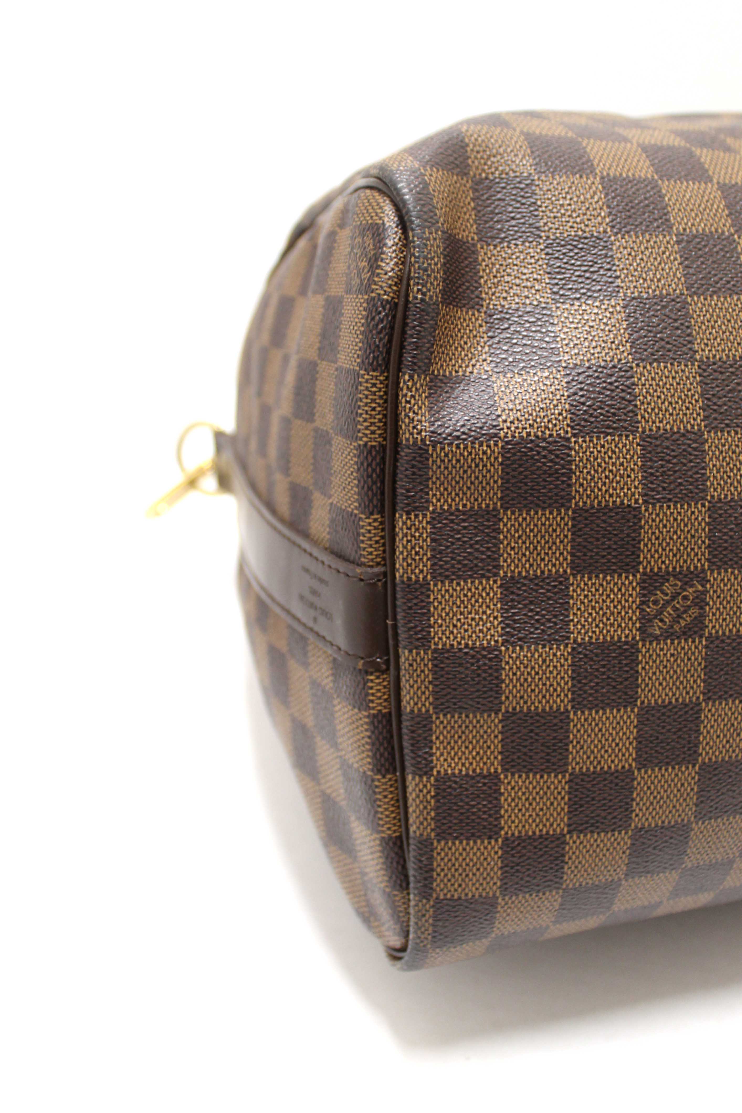Authentic Louis Vuitton Damier Ebene Keepall Bandouliere 45 Travel Bag