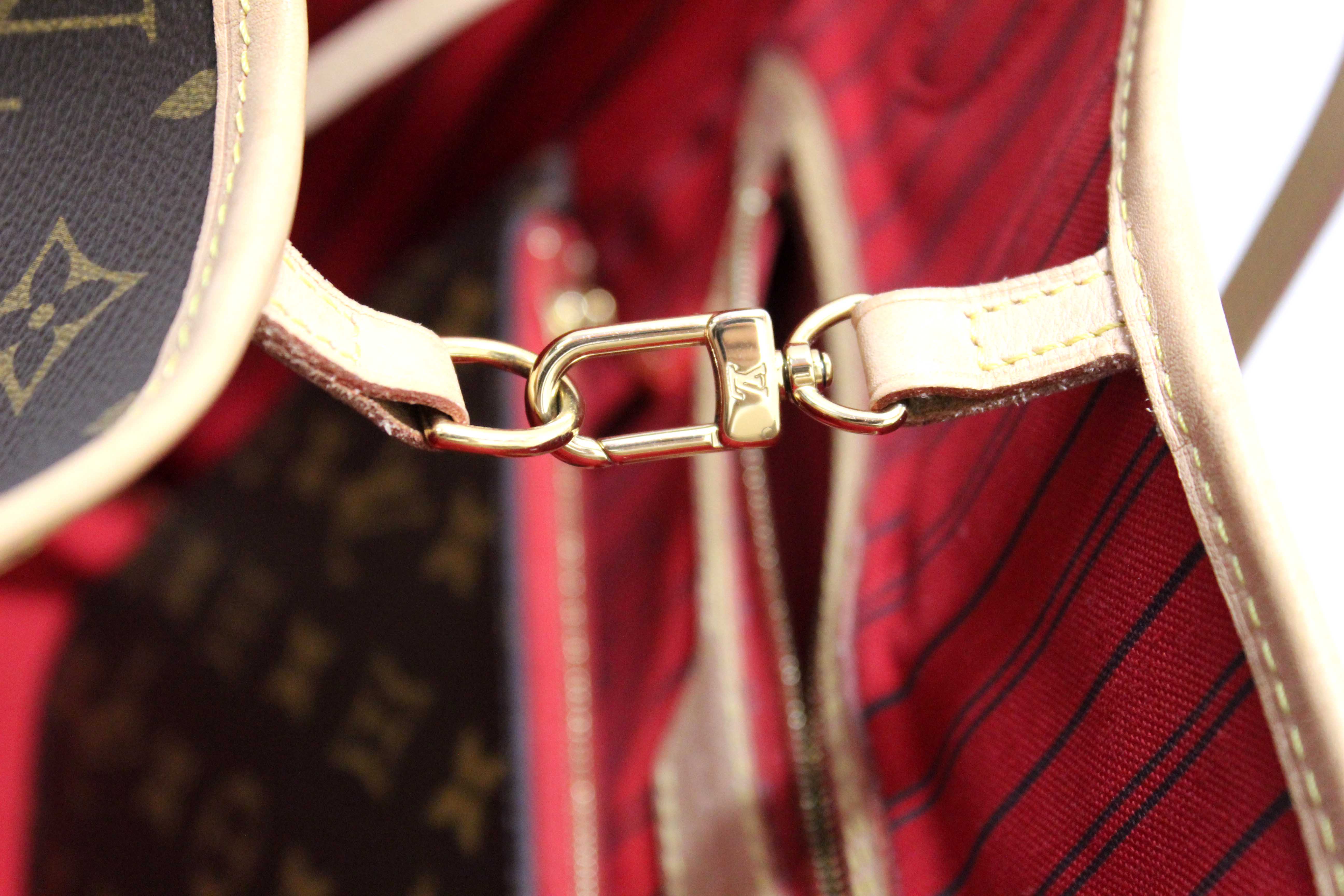 Authentic Louis Vuitton Classic Monogram Neverfull MM Tote Shoulder Bag