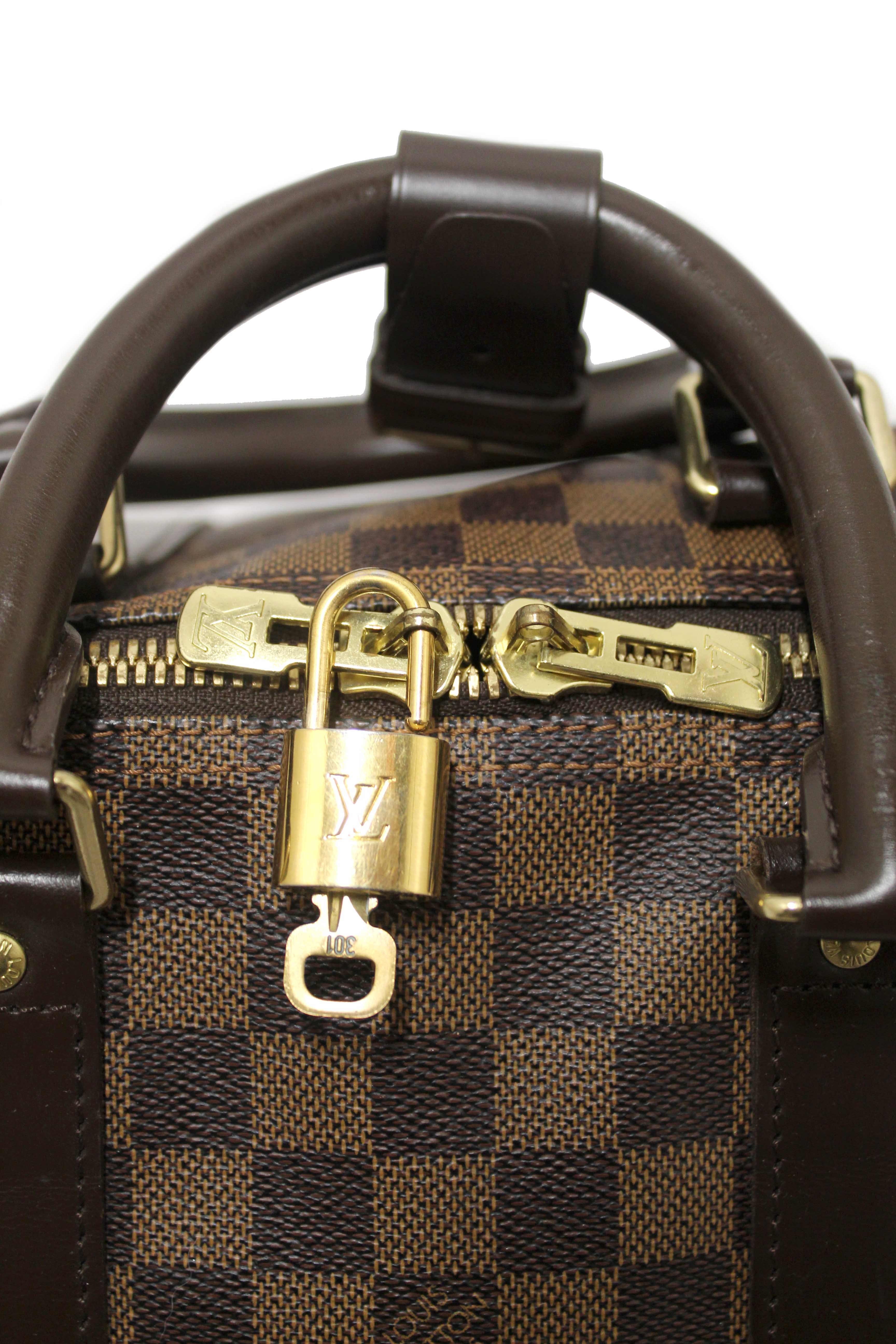 Authentic Louis Vuitton Damier Ebene Keepall Bandouliere 45 Travel Bag