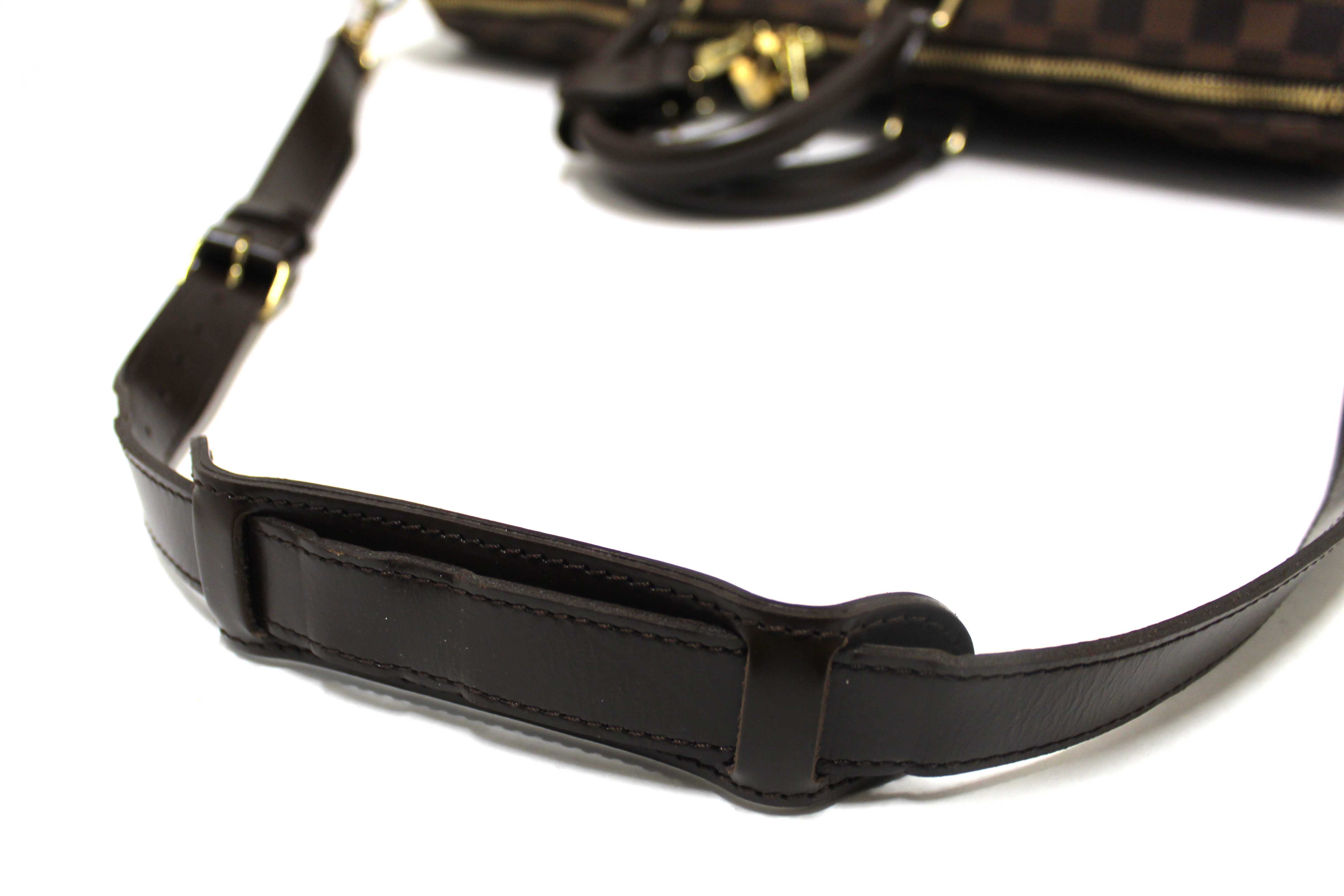 Authentic Louis Vuitton Damier Ebene Keepall Bandouliere 45 Travel Bag