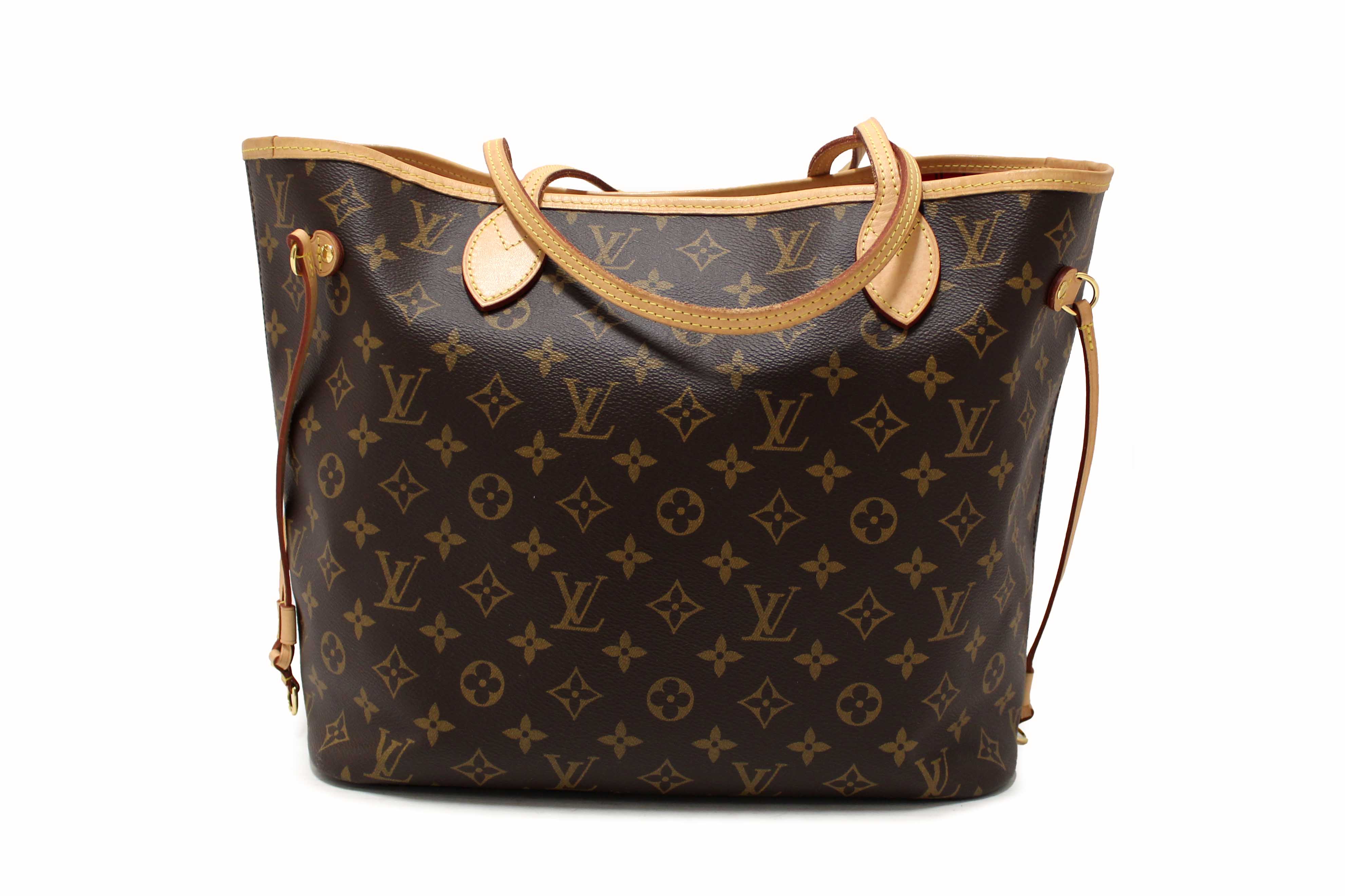 Authentic Louis Vuitton Classic Monogram Neverfull MM Tote Shoulder Bag