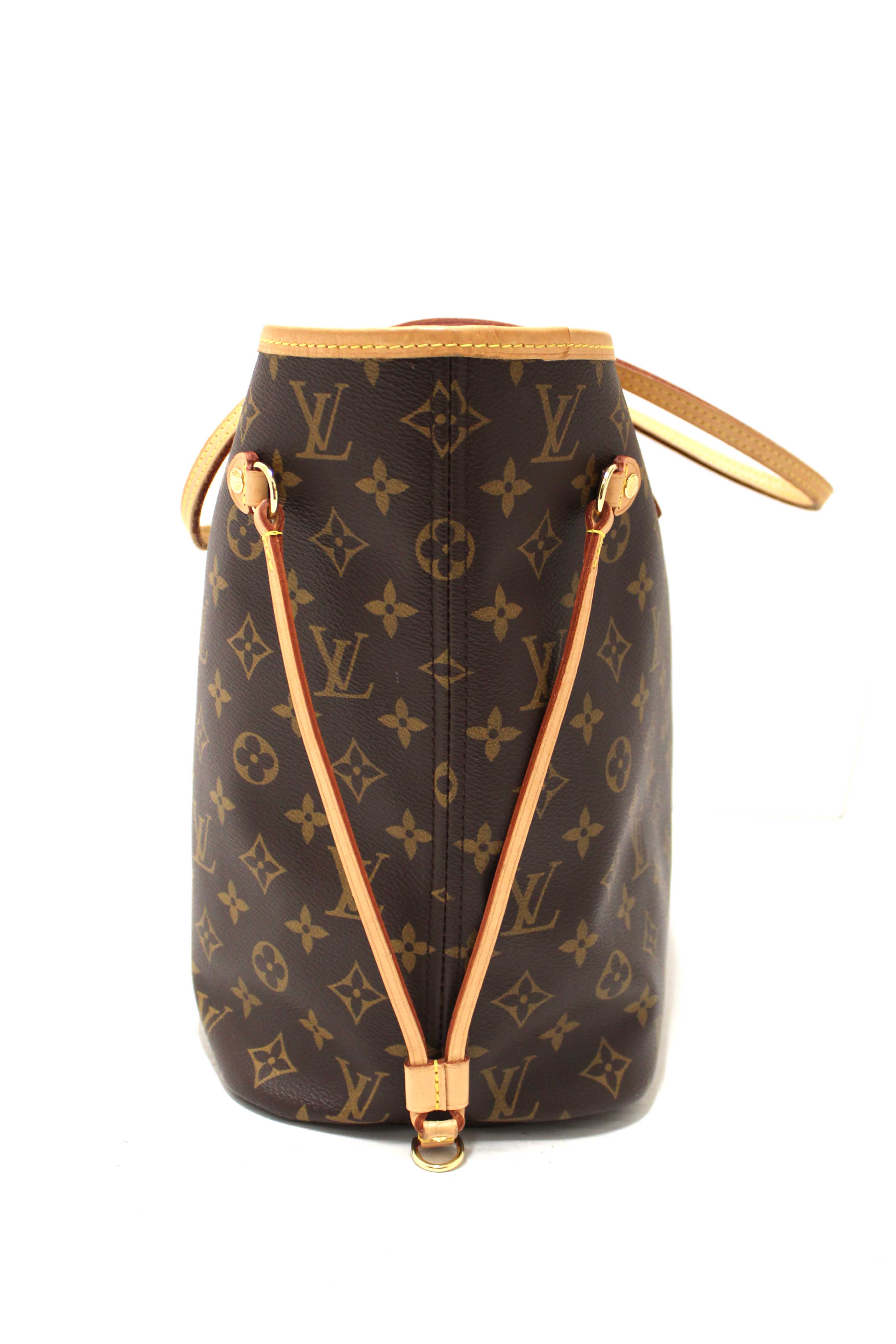 Authentic Louis Vuitton Classic Monogram Neverfull MM Tote Shoulder Bag