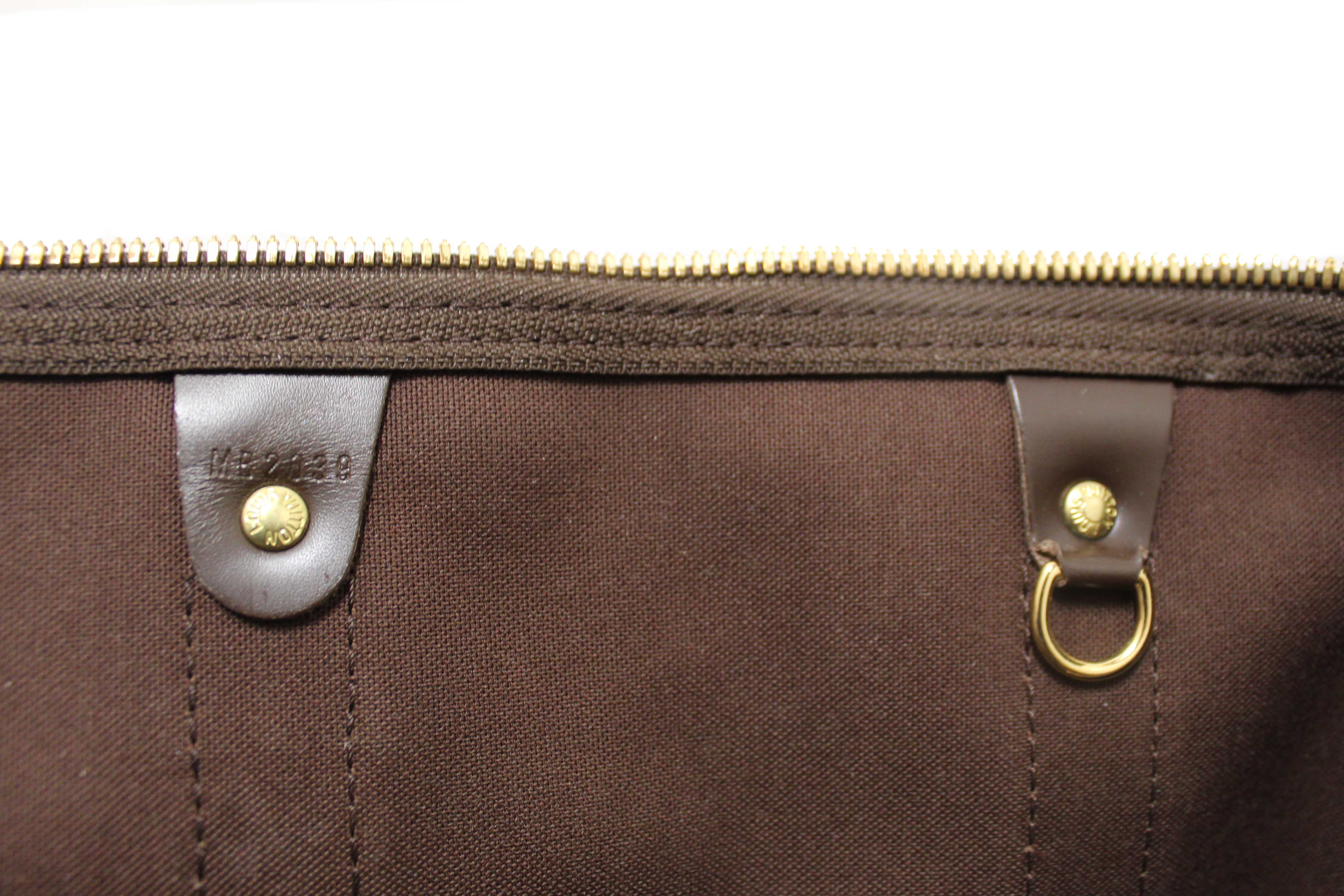 Authentic Louis Vuitton Damier Ebene Keepall Bandouliere 45 Travel Bag