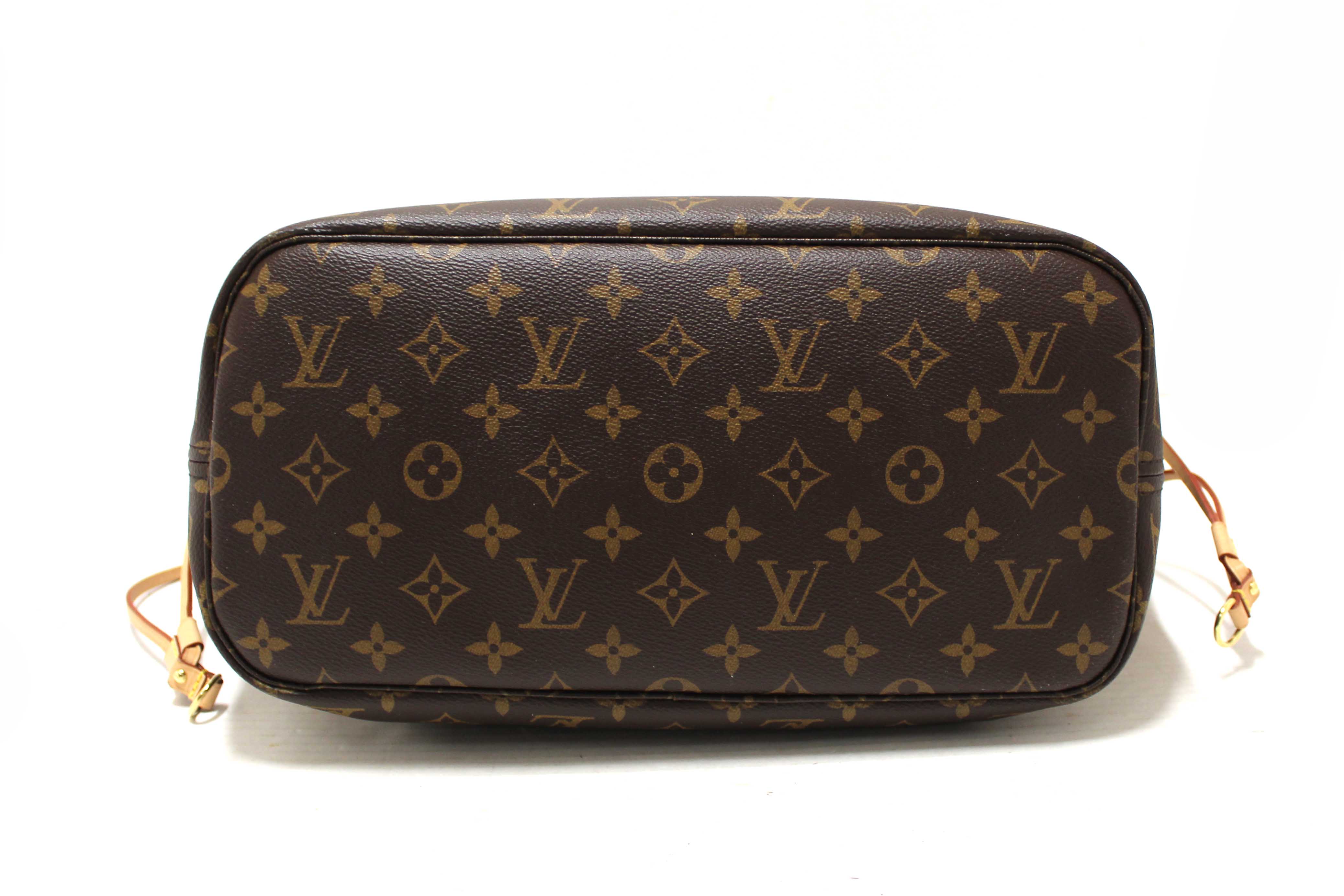 Authentic Louis Vuitton Classic Monogram Neverfull MM Tote Shoulder Bag