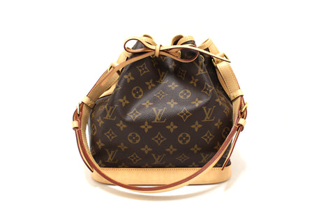 Authentic Louis Vuitton Classic Monogram Petit Noé Bucket Bag