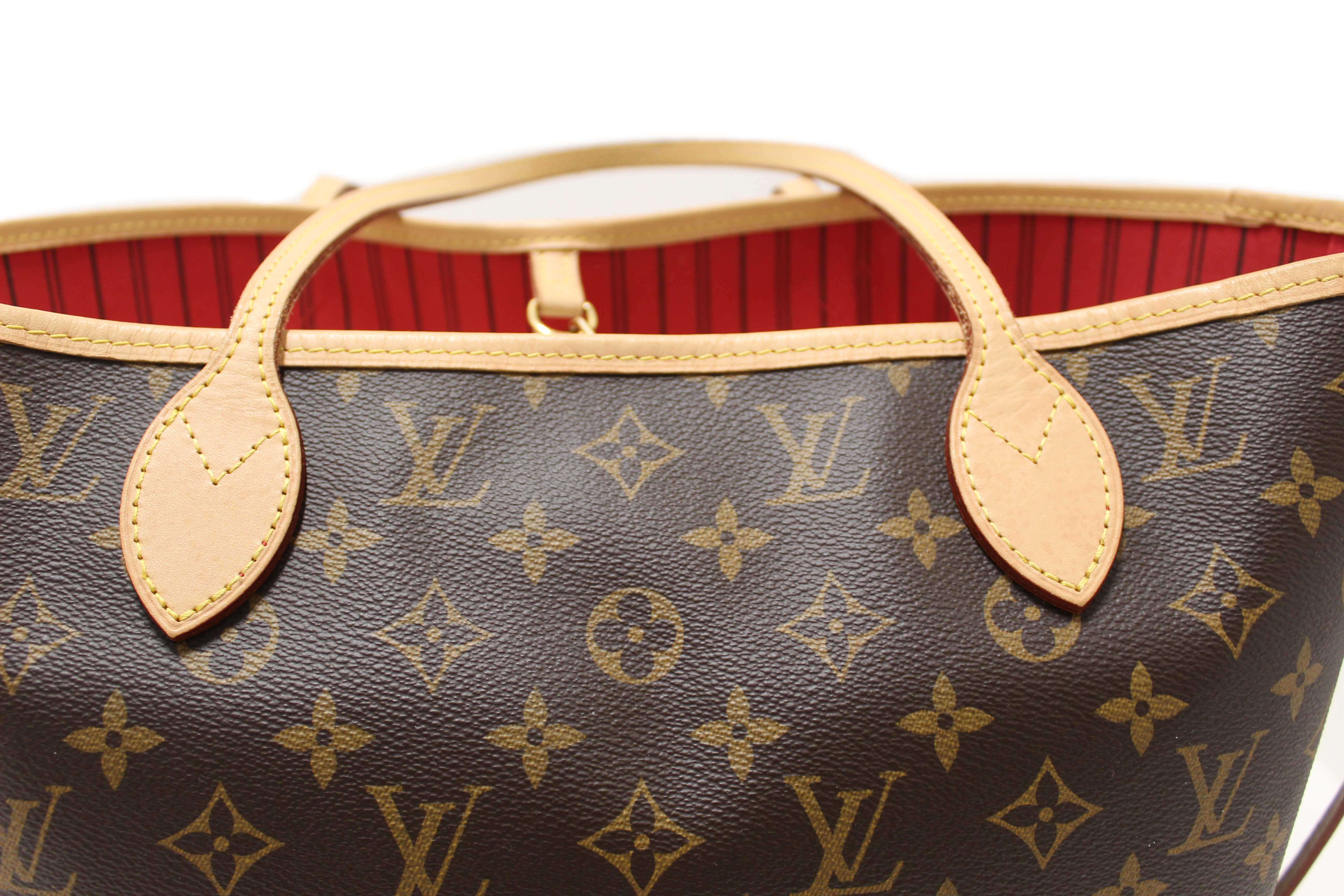 Authentic Louis Vuitton Classic Monogram Neverfull MM Tote Shoulder Bag
