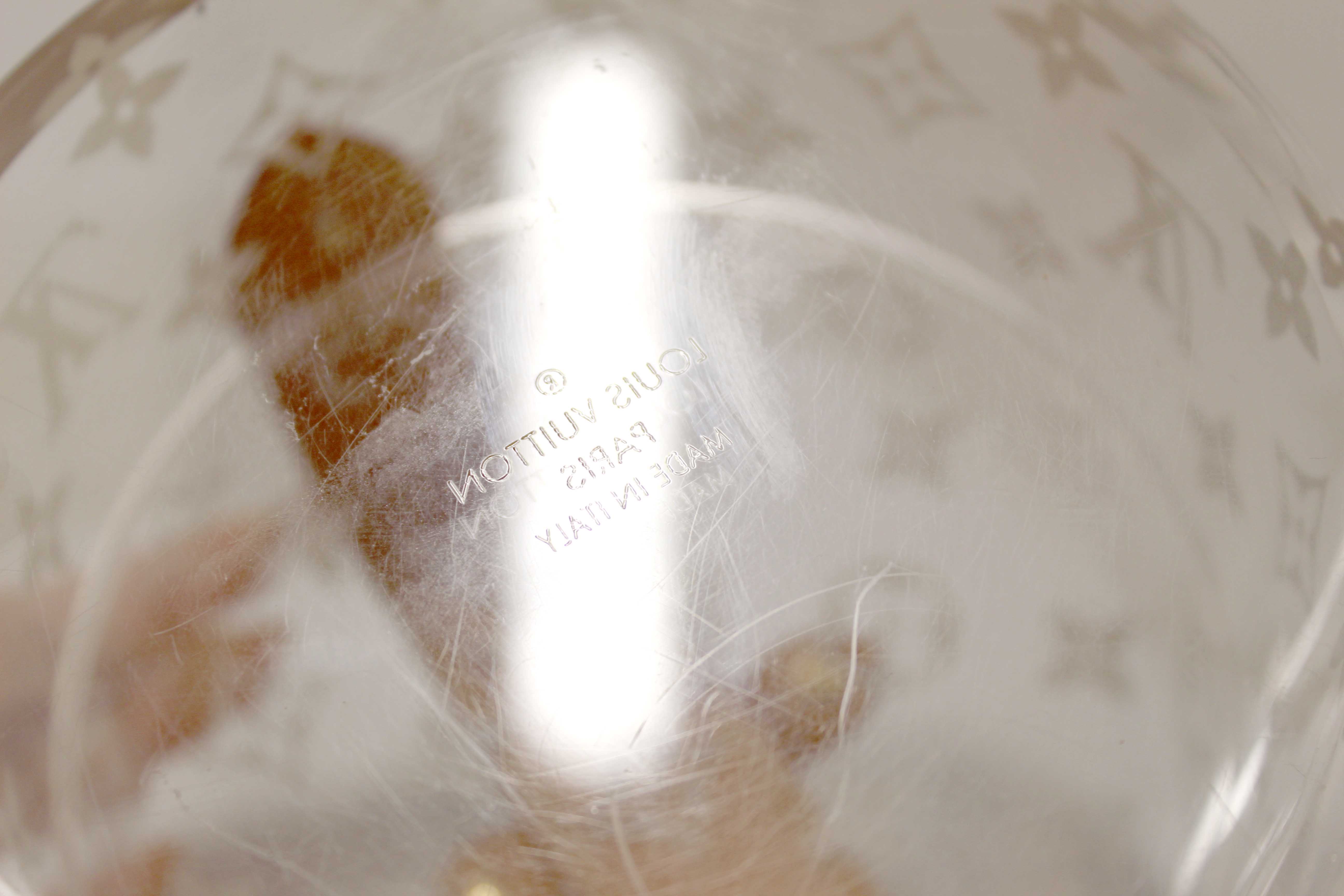 Authentic Louis Vuitton Monogram Print Transparent Plexiglass Scott Box