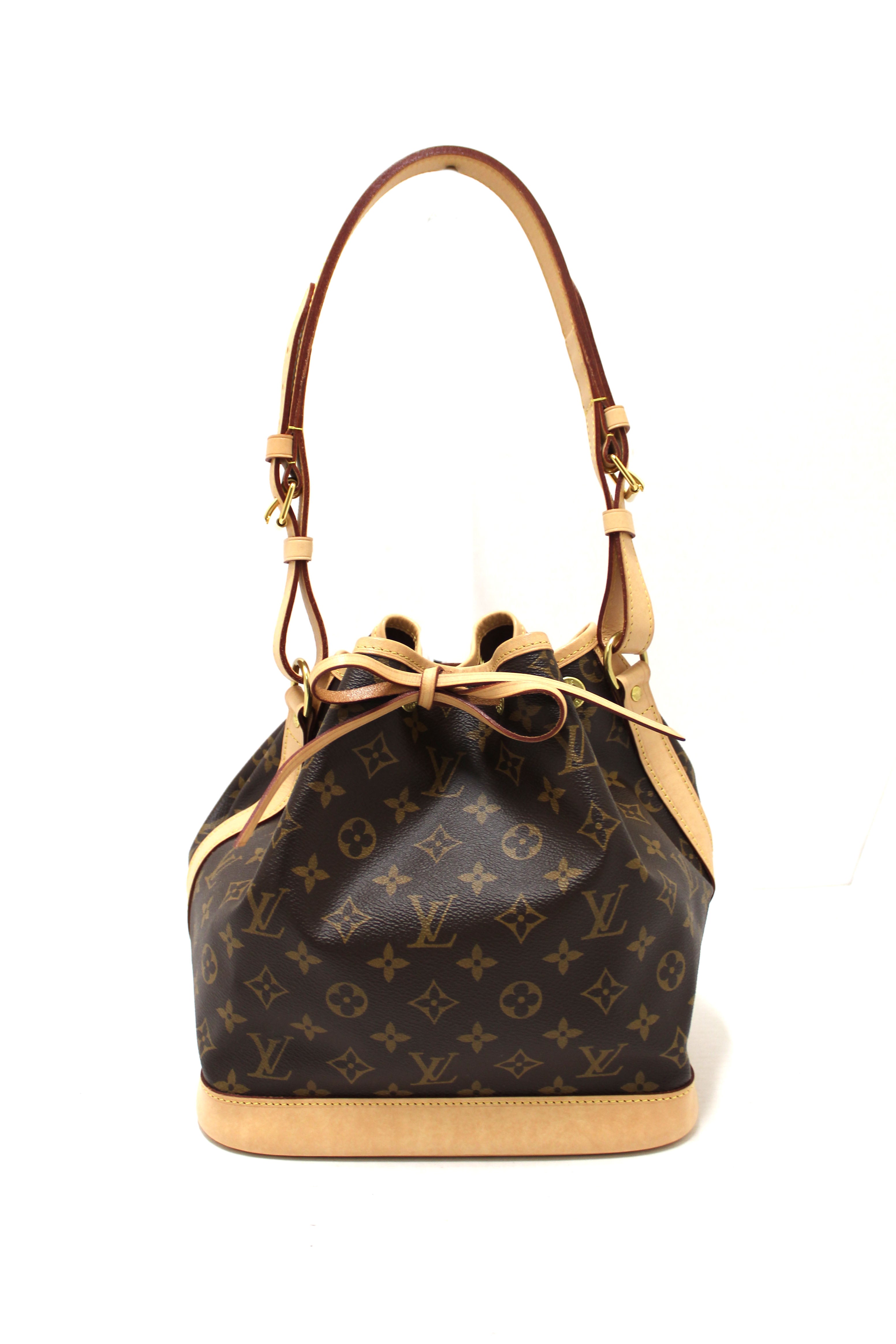 Authentic Louis Vuitton Classic Monogram Petit Noé Bucket Bag