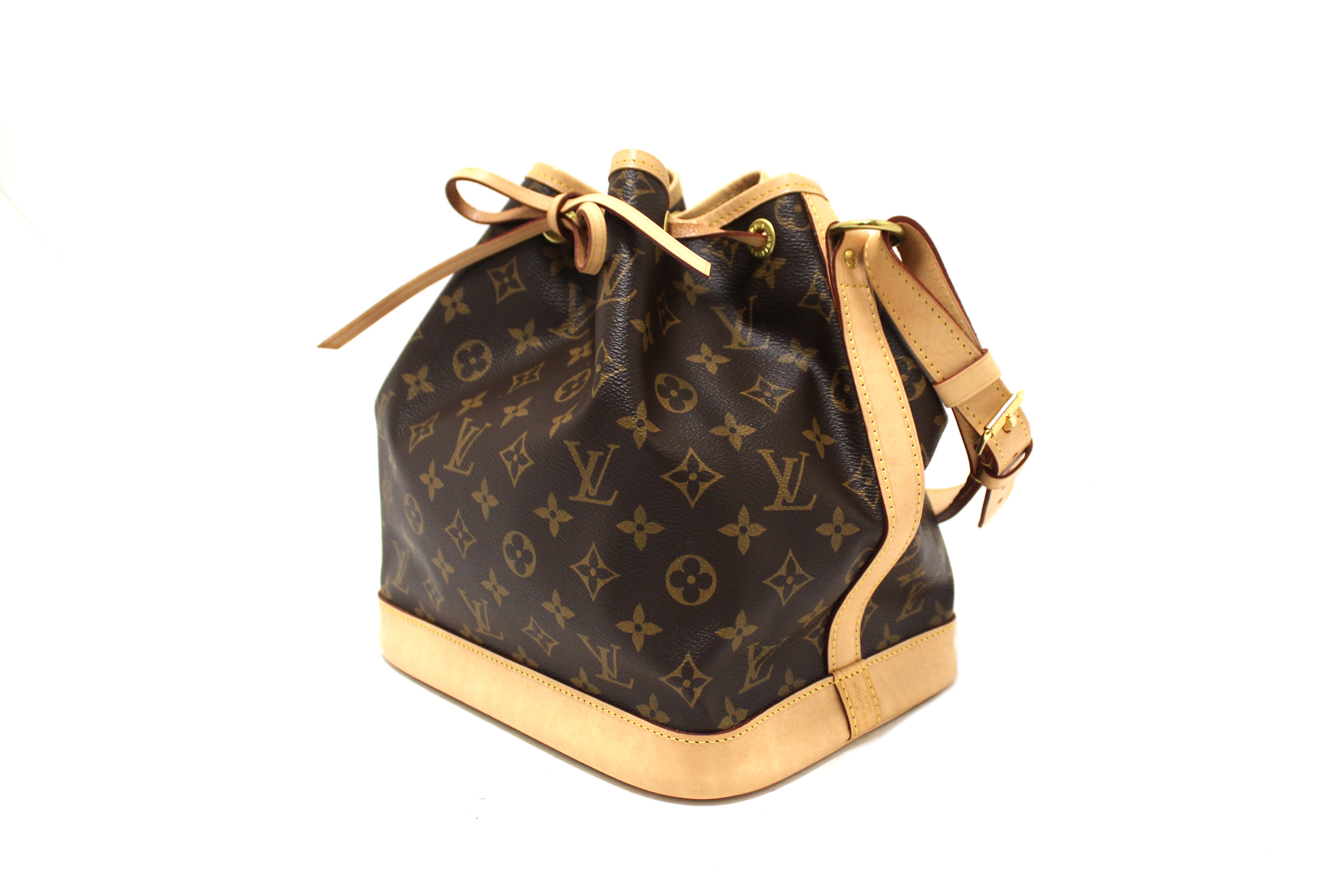 Authentic Louis Vuitton Classic Monogram Petit Noé Bucket Bag