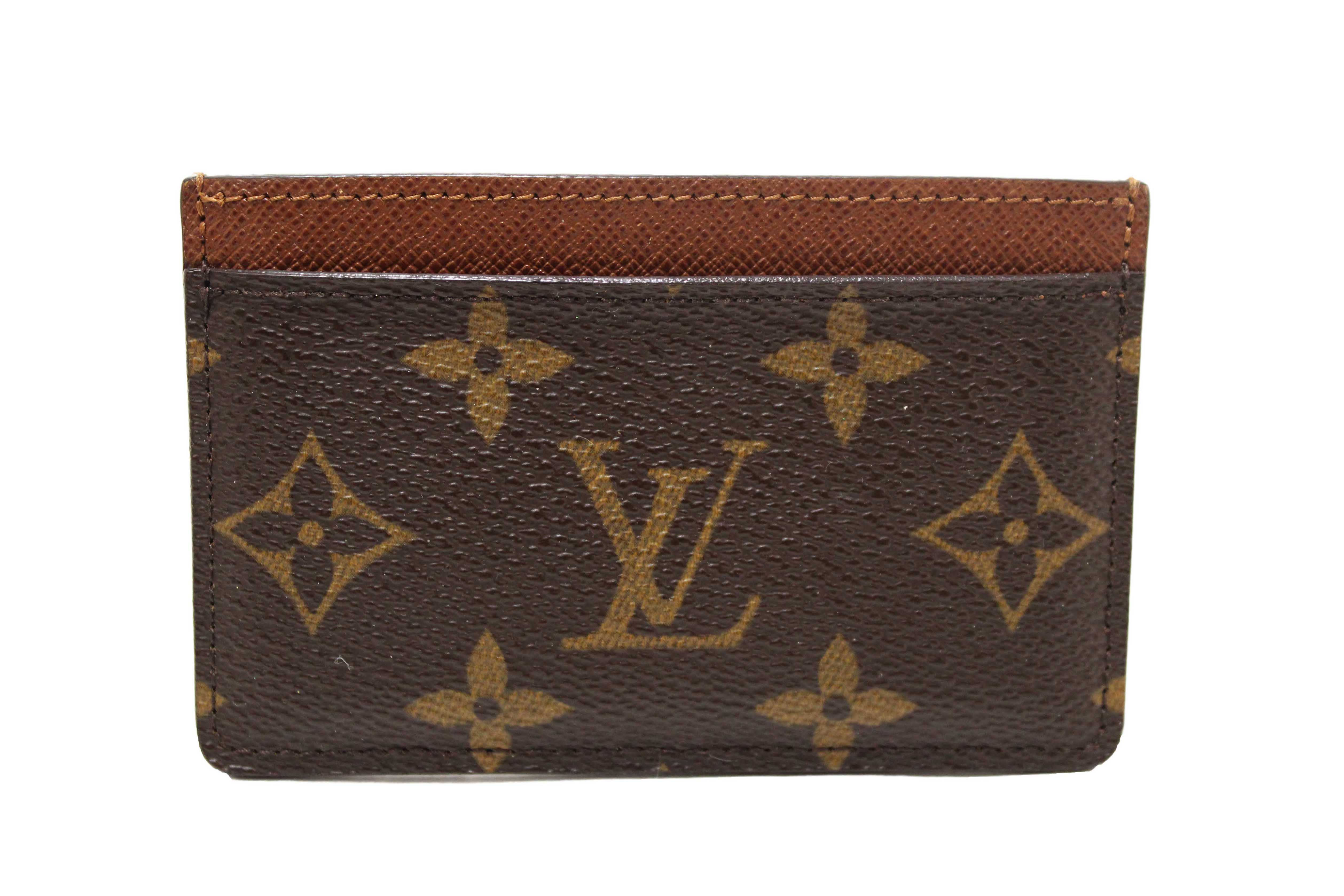 Authentic Louis Vuitton Classic Monogram Canvas Card Holder