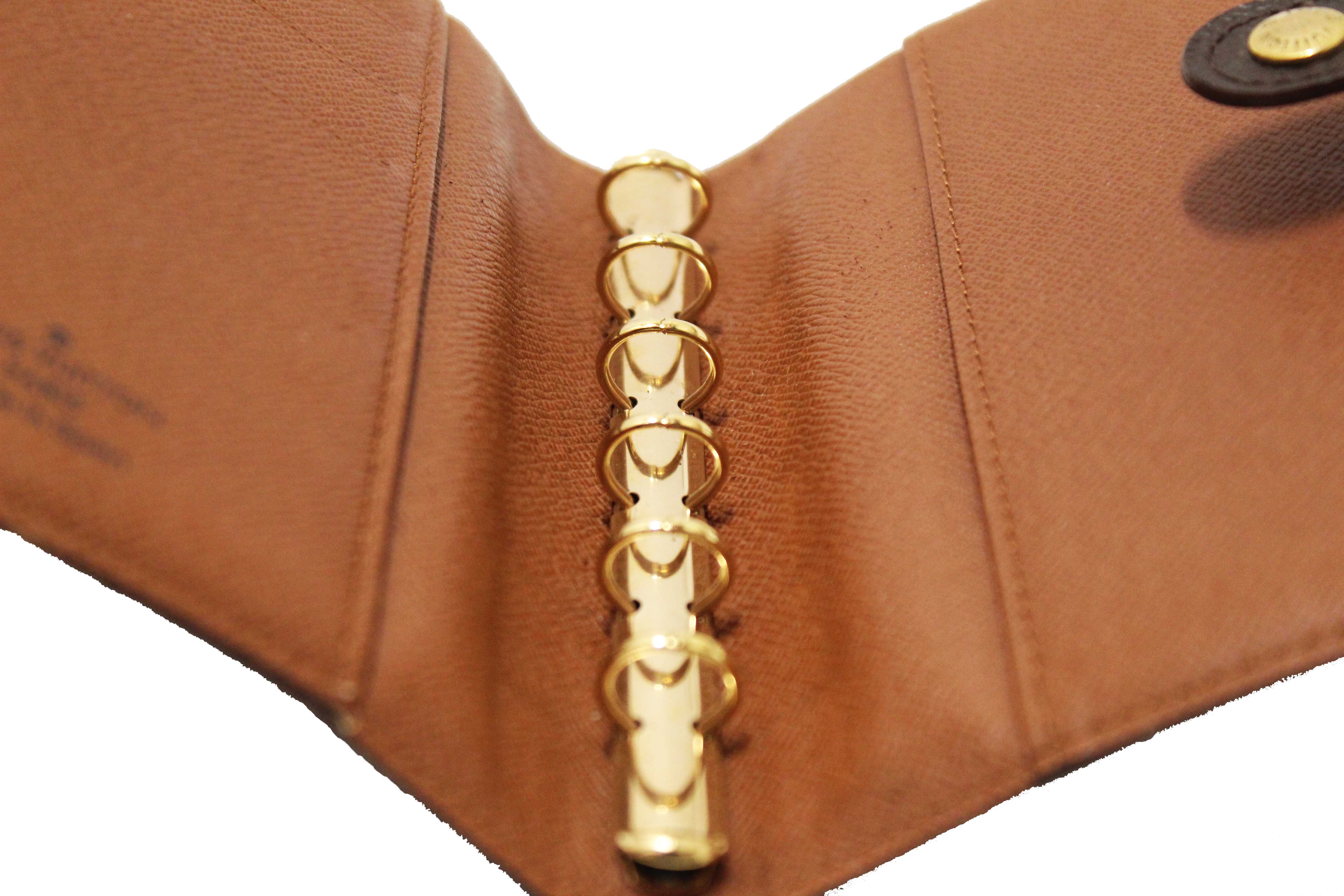 Authentic Louis Vuitton Monogram Canvas Medium Ring Agenda Cover