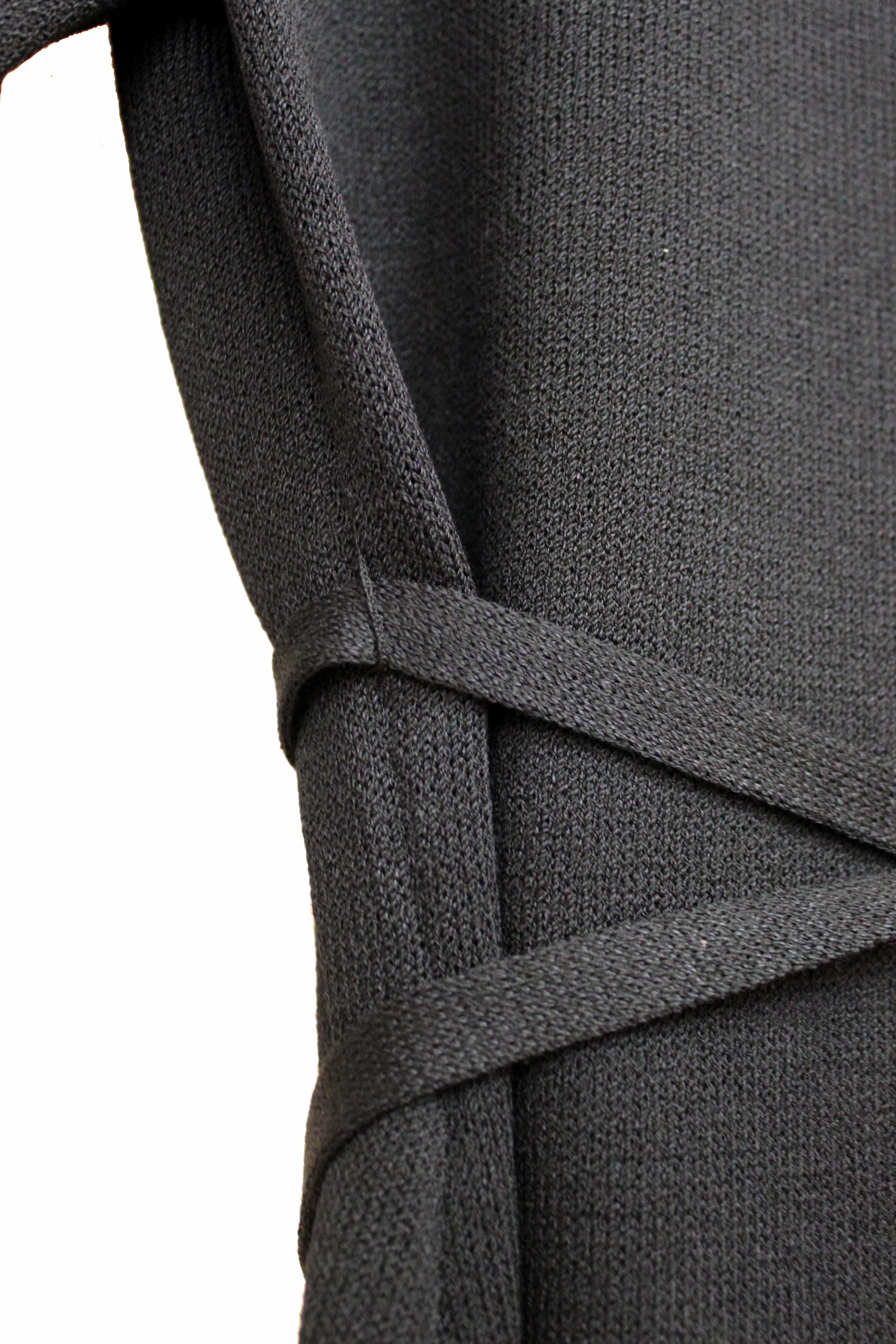 Authentic St John Black Wrap-Around Knit Dress Size Size 2
