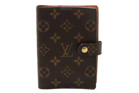Authentic Louis Vuitton Monogram Canvas Medium Ring Agenda Cover