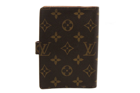 Authentic Louis Vuitton Monogram Canvas Medium Ring Agenda Cover
