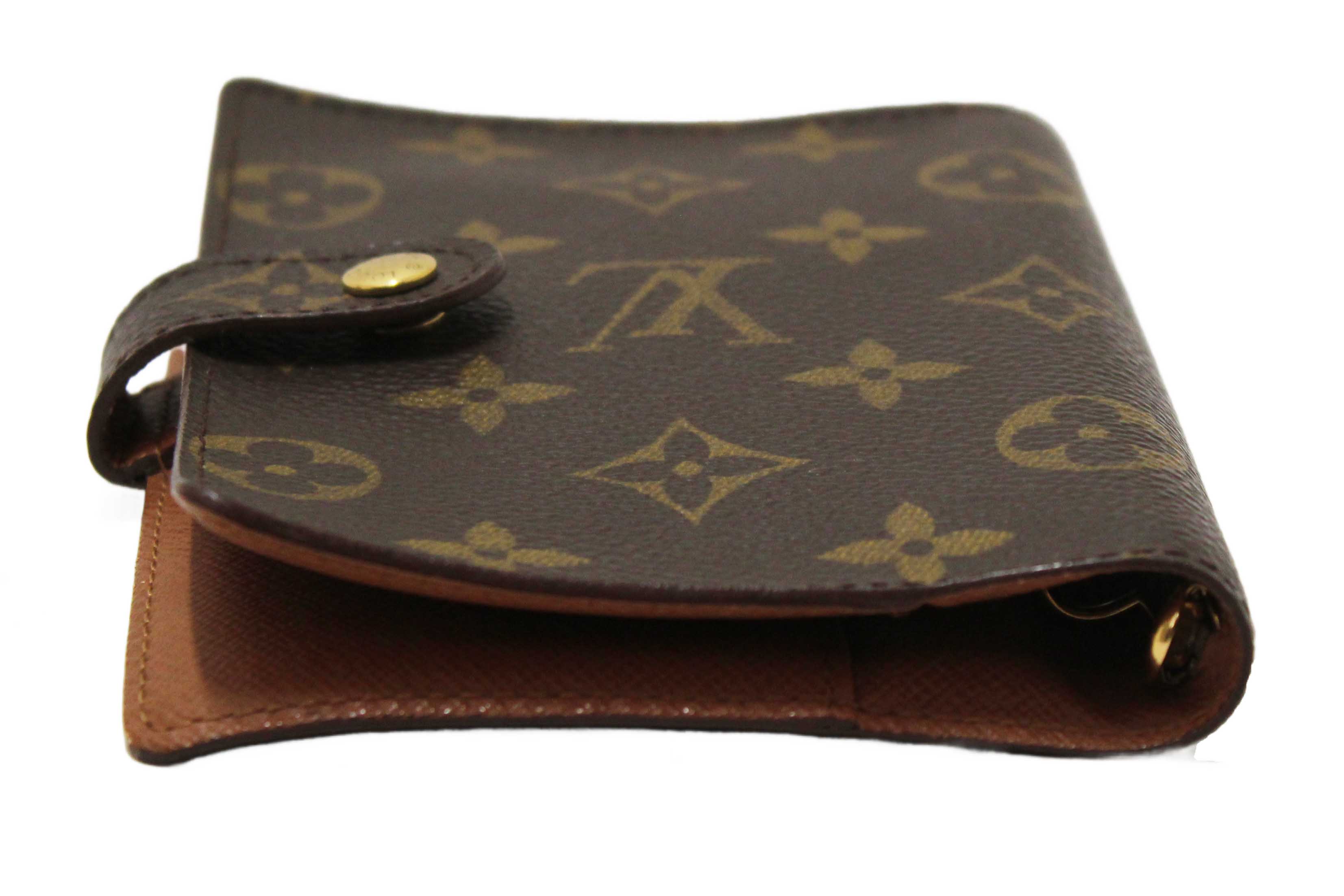 Authentic Louis Vuitton Monogram Canvas Medium Ring Agenda Cover