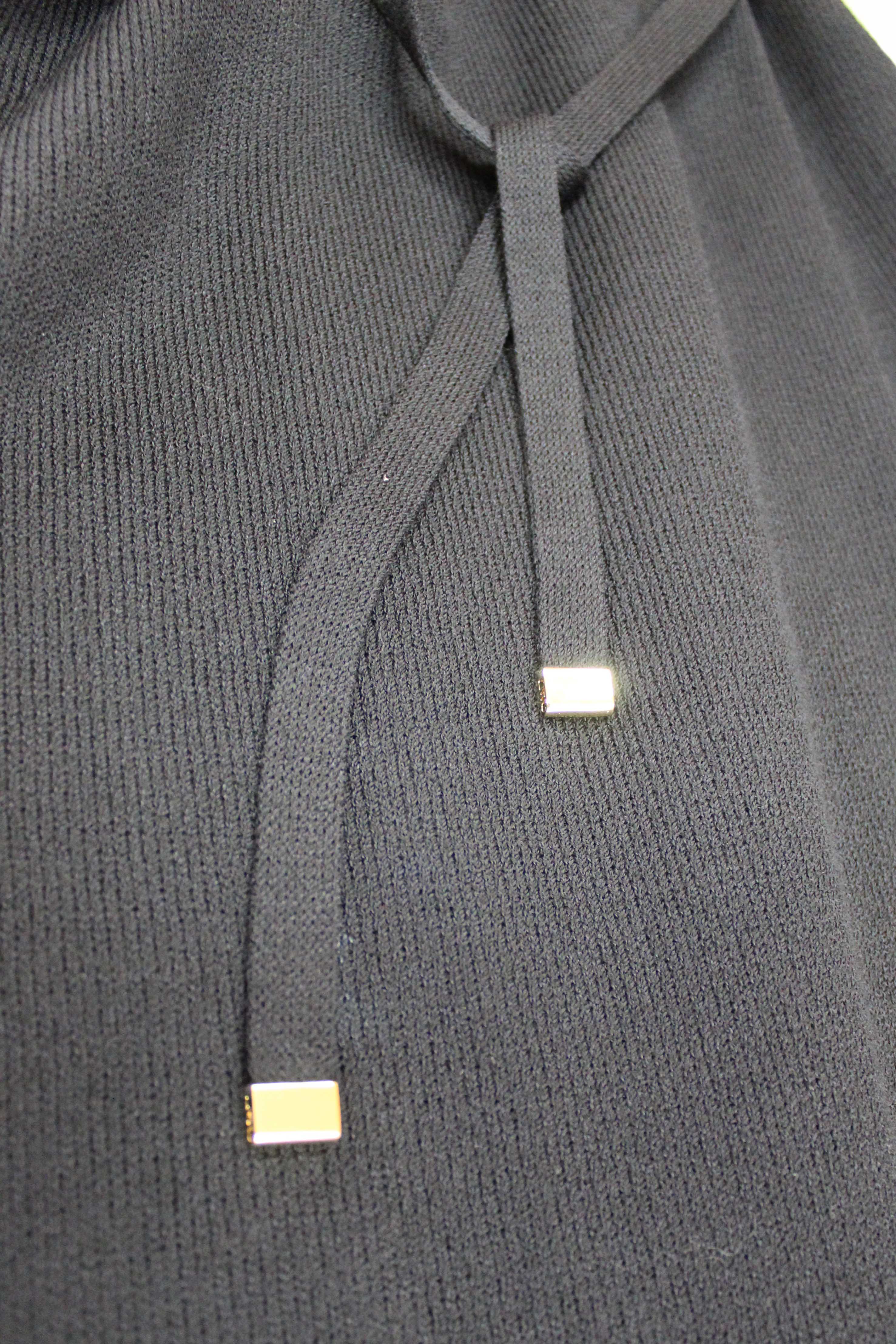 Authentic St John Black Wrap-Around Knit Dress Size Size 2