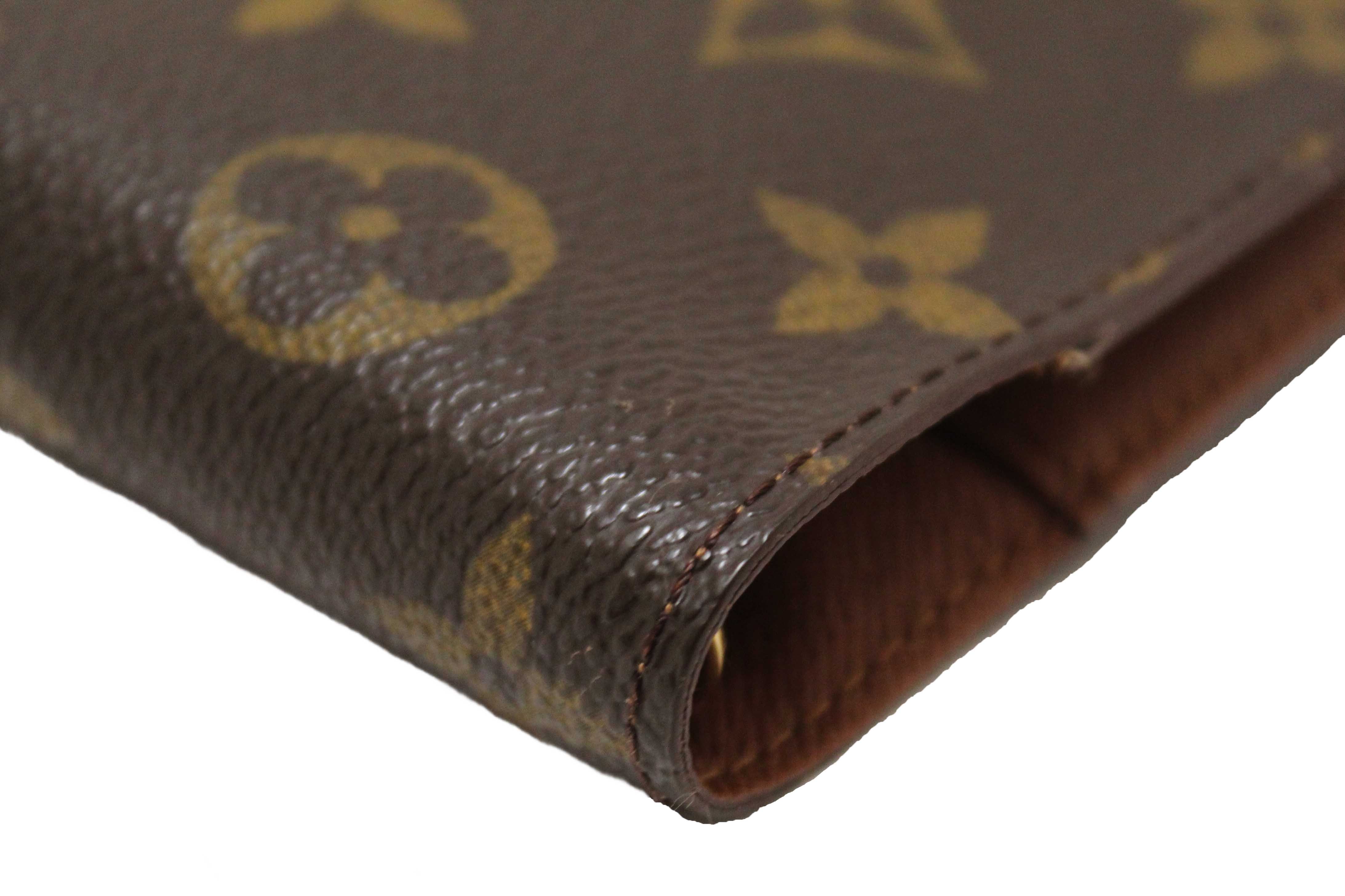 Authentic Louis Vuitton Monogram Canvas Medium Ring Agenda Cover