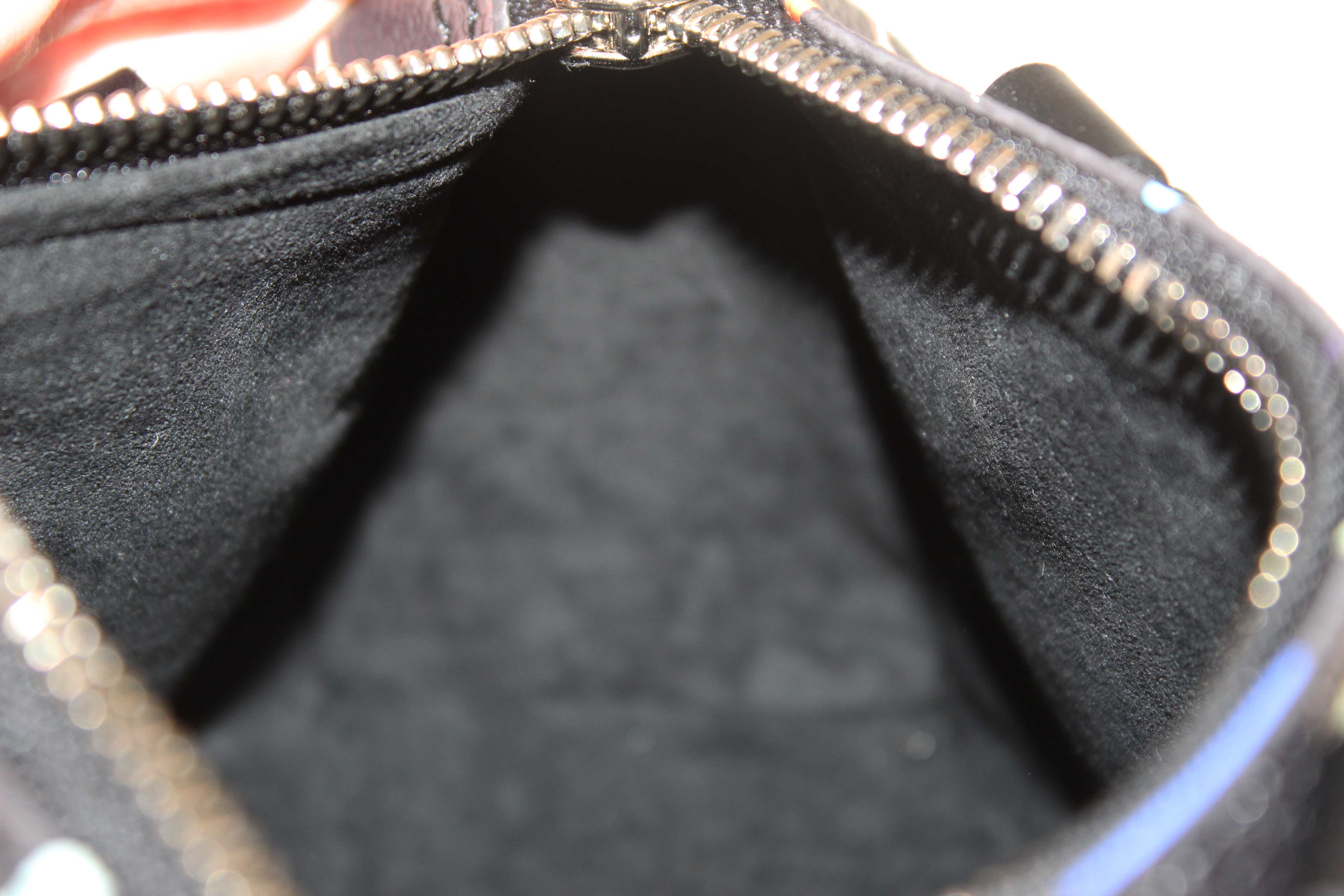 Authentic Louis Vuitton Limited Edition Black Multicolor Monogram LV x TM Nano Speedy Bag