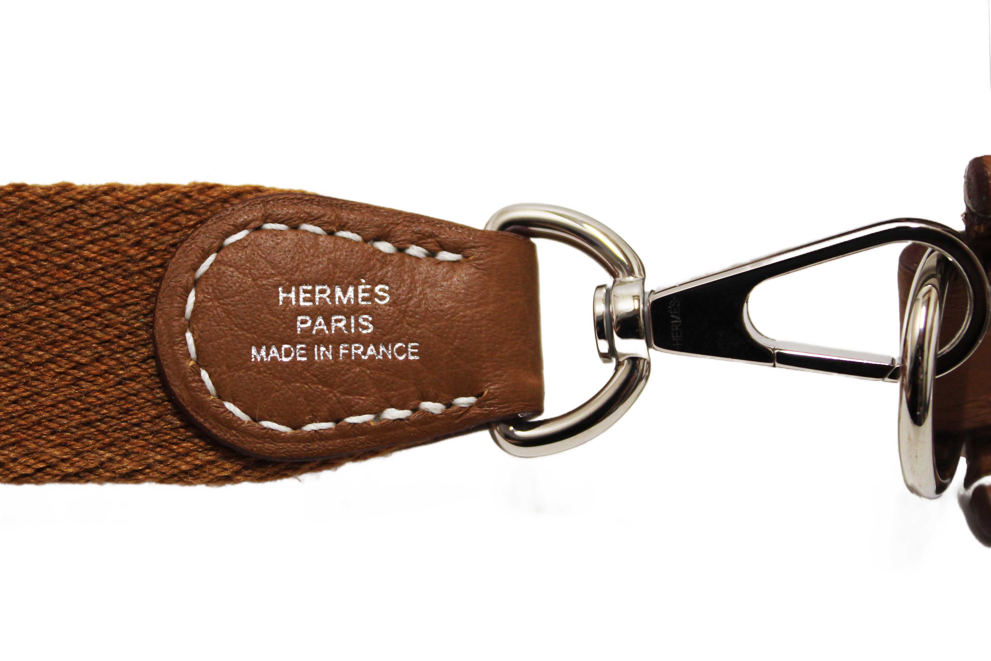 Authentic Hermes Brown Clemence Leather Evelyne 16 Amazone Bag
