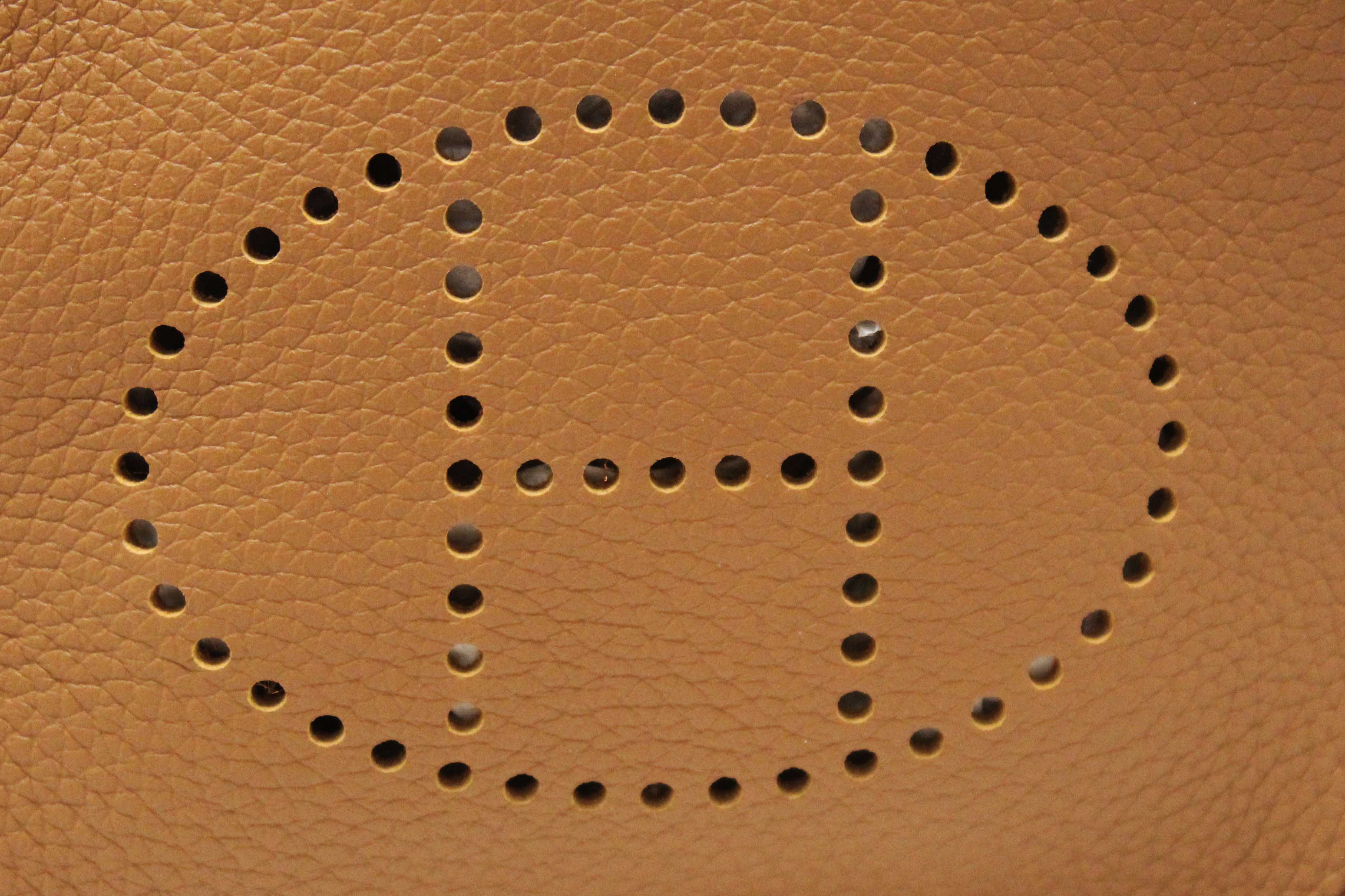 Authentic Hermes Brown Clemence Leather Evelyne 16 Amazone Bag