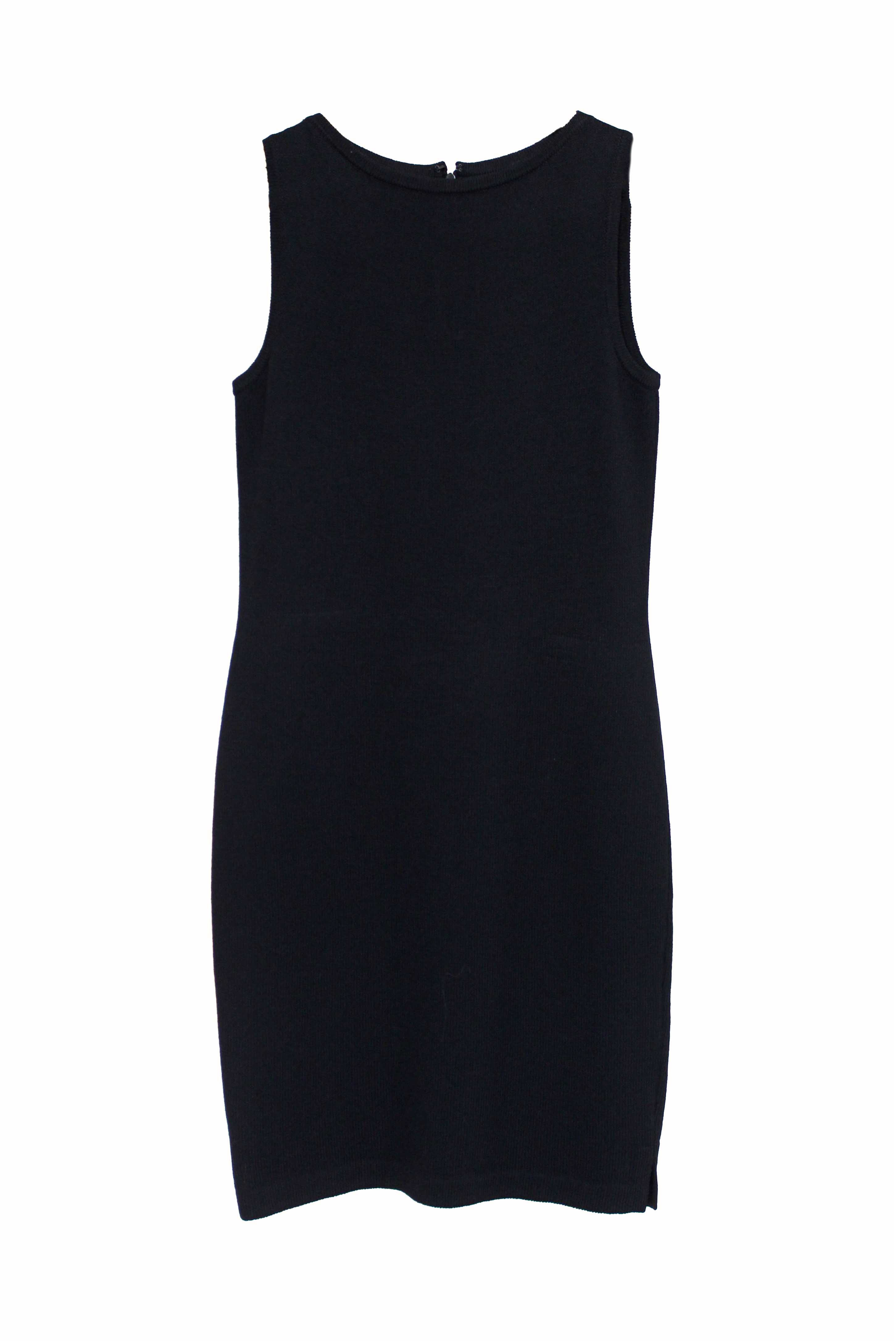 Authentic St John Black Knit Sleeveless Dress Size 2