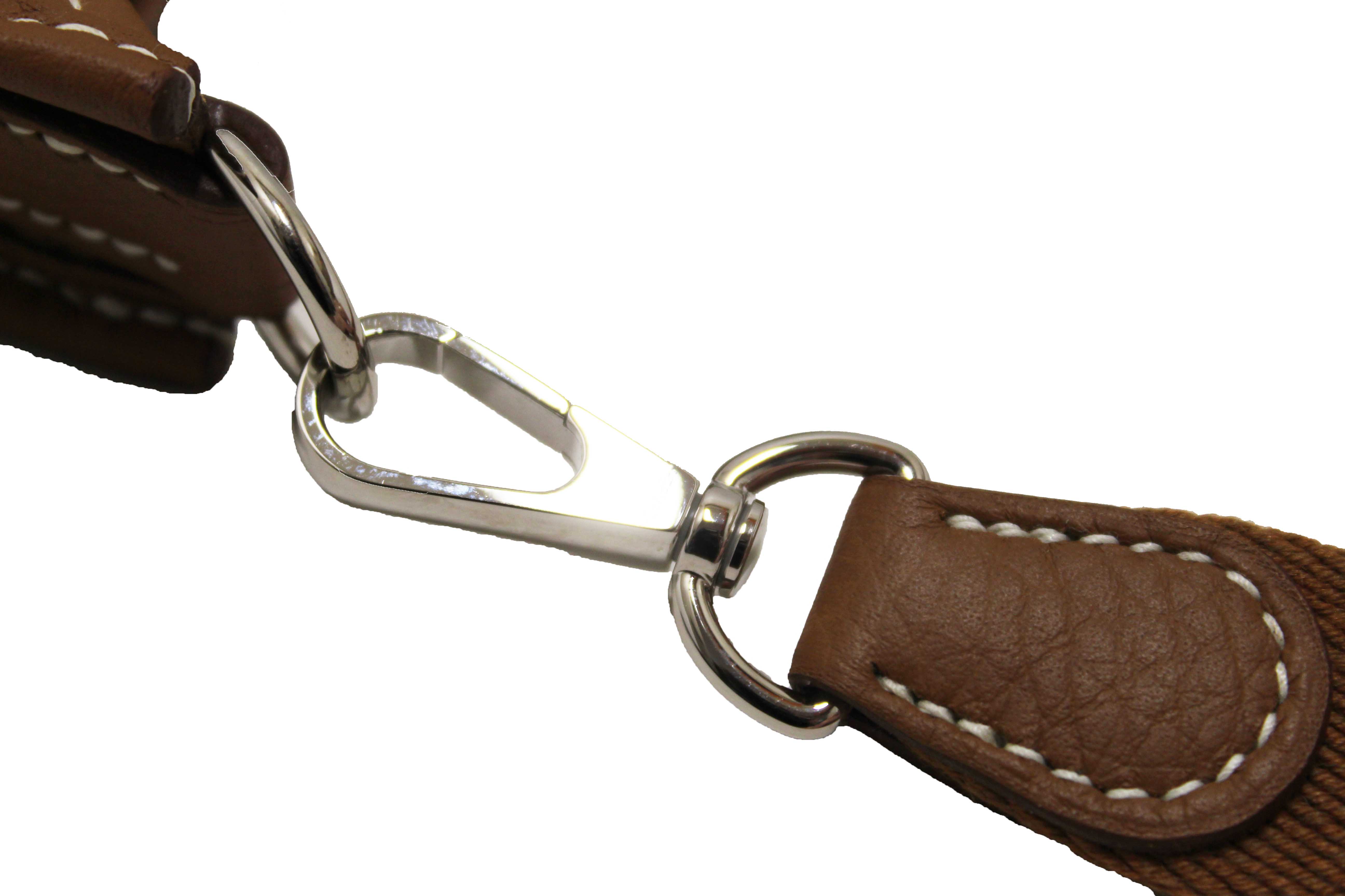 Authentic Hermes Brown Clemence Leather Evelyne 16 Amazone Bag