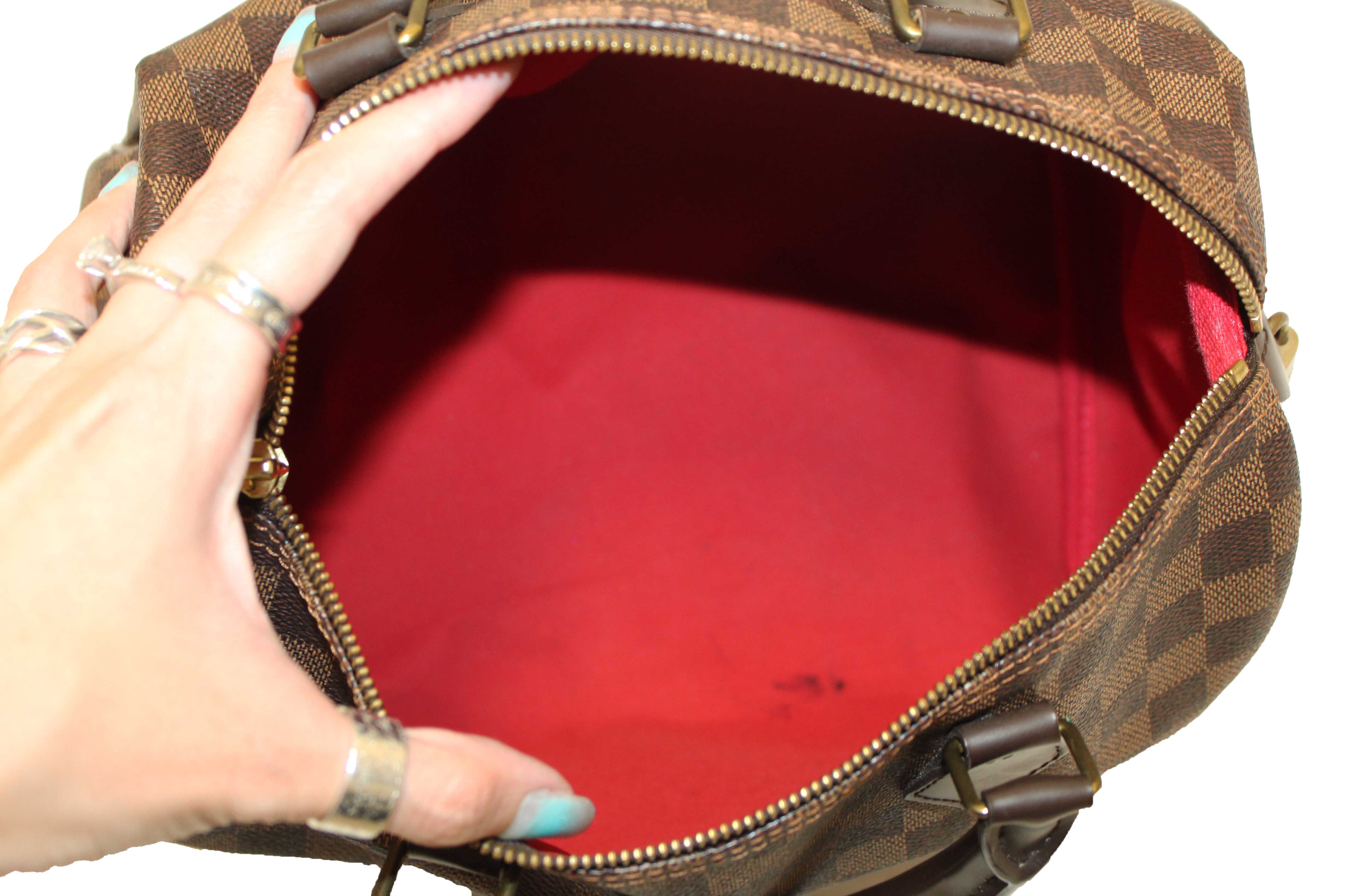 Authentic Louis Vuitton Damier Ebene Speedy 30 Handbag