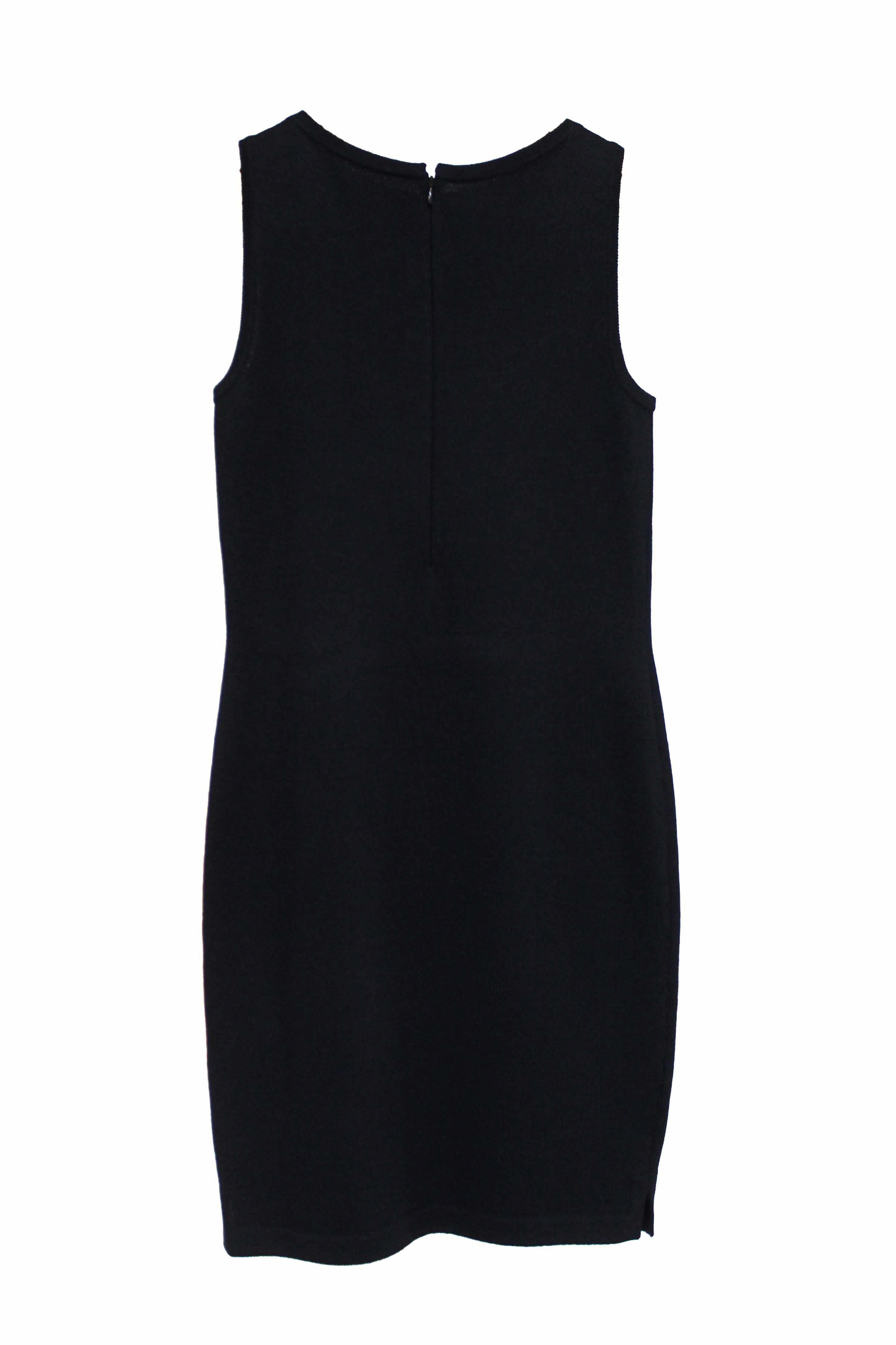 Authentic St John Black Knit Sleeveless Dress Size 2