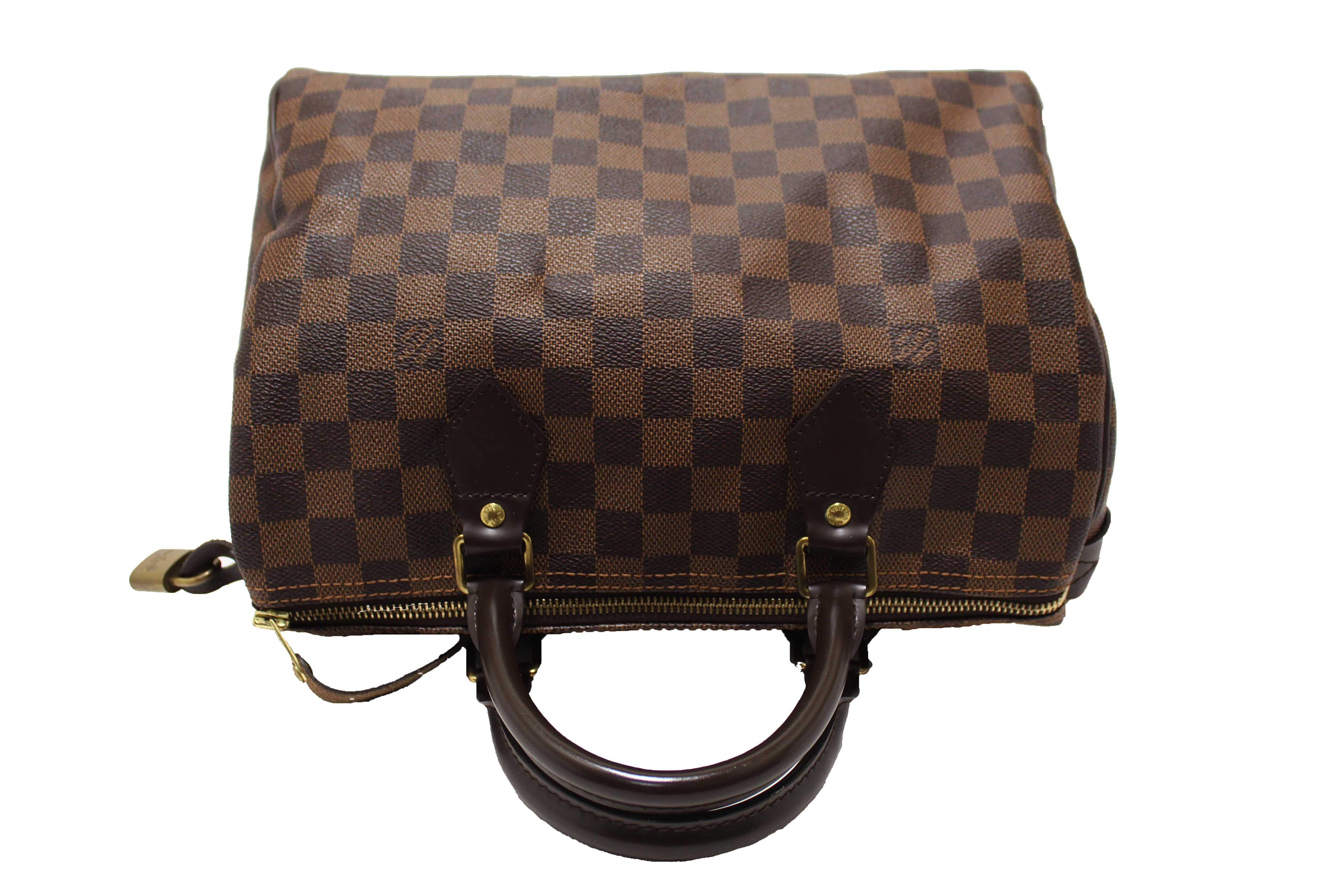 Authentic Louis Vuitton Damier Ebene Speedy 30 Handbag
