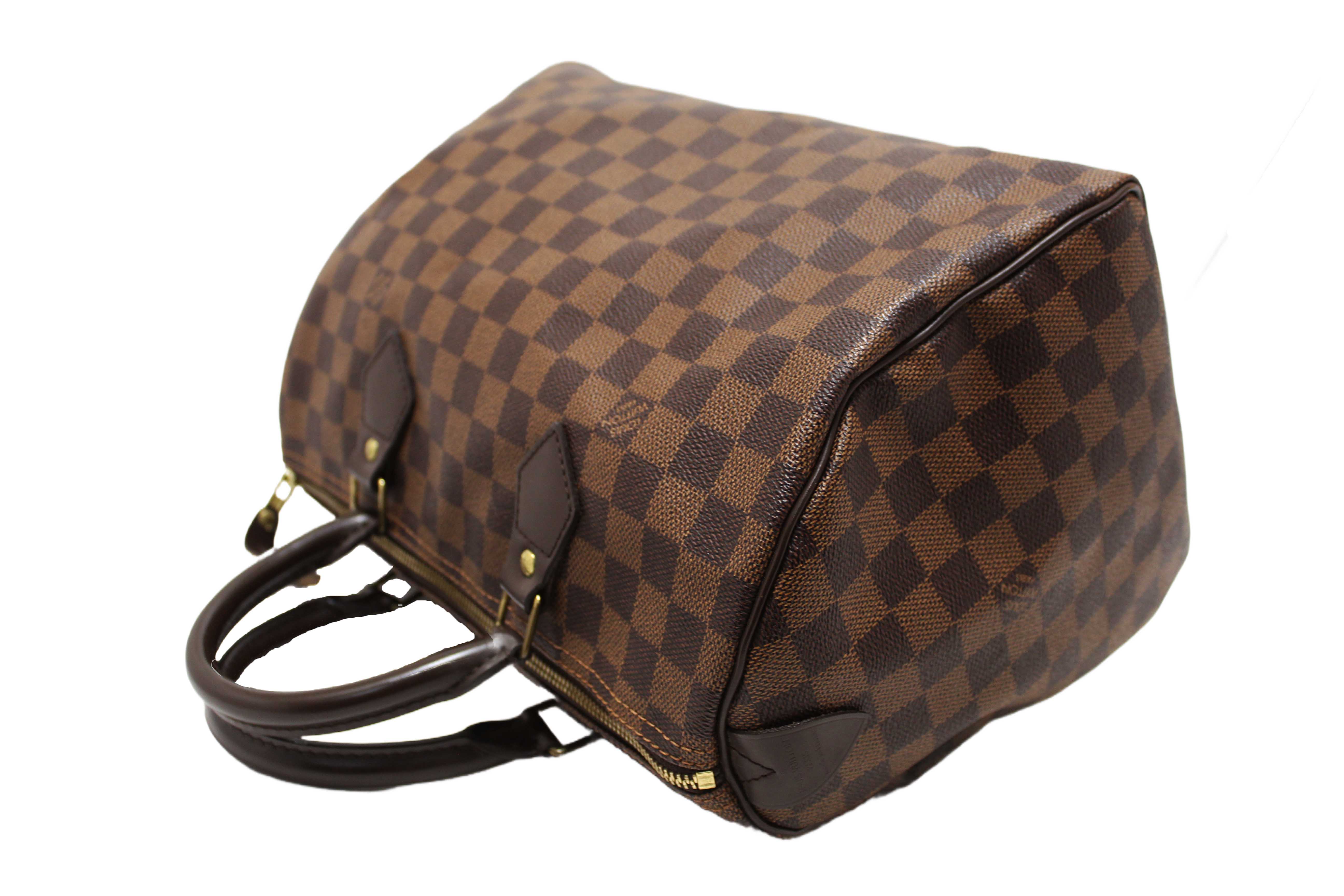 Authentic Louis Vuitton Damier Ebene Speedy 30 Handbag