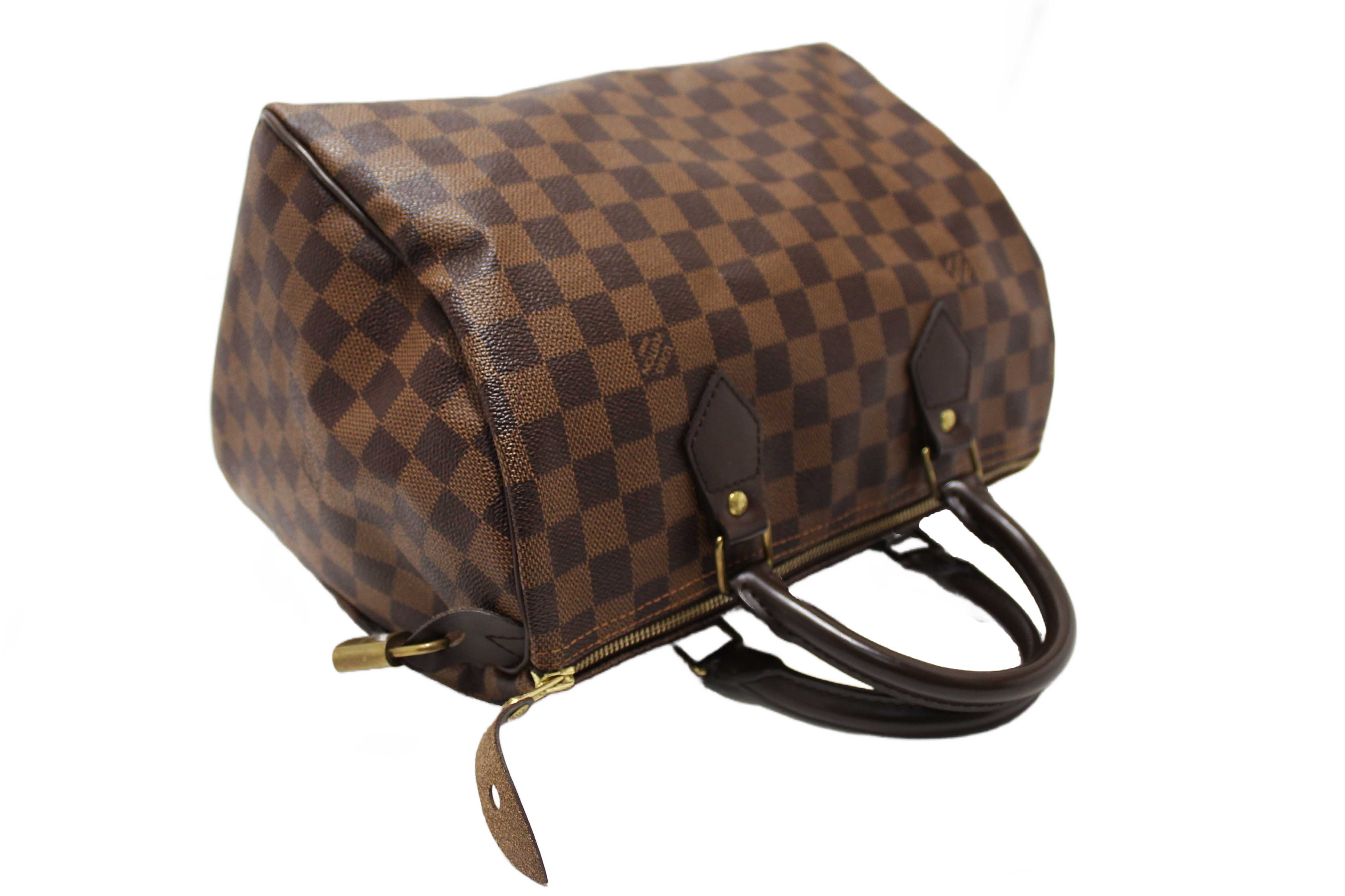 Authentic Louis Vuitton Damier Ebene Speedy 30 Handbag
