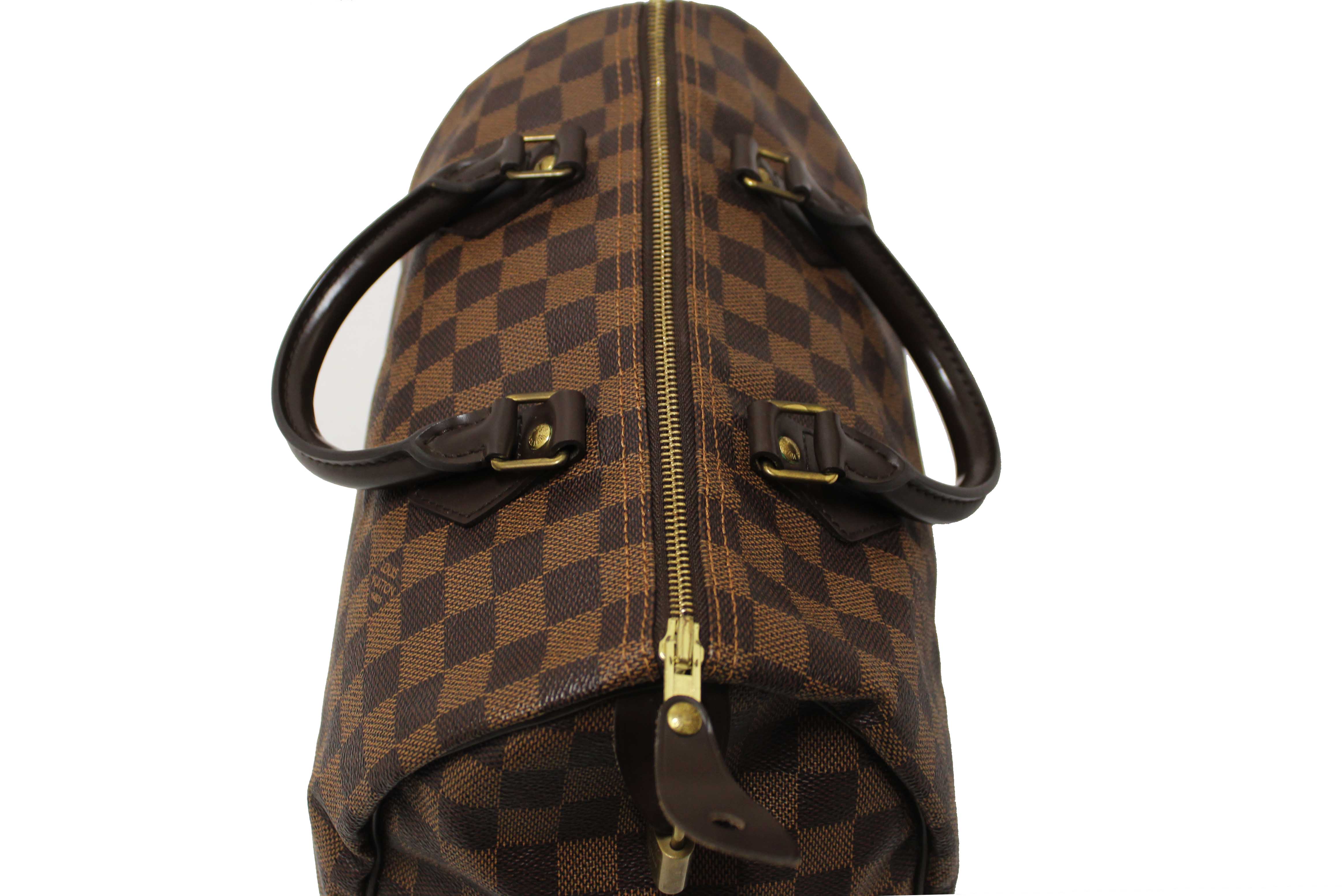 Authentic Louis Vuitton Damier Ebene Speedy 30 Handbag
