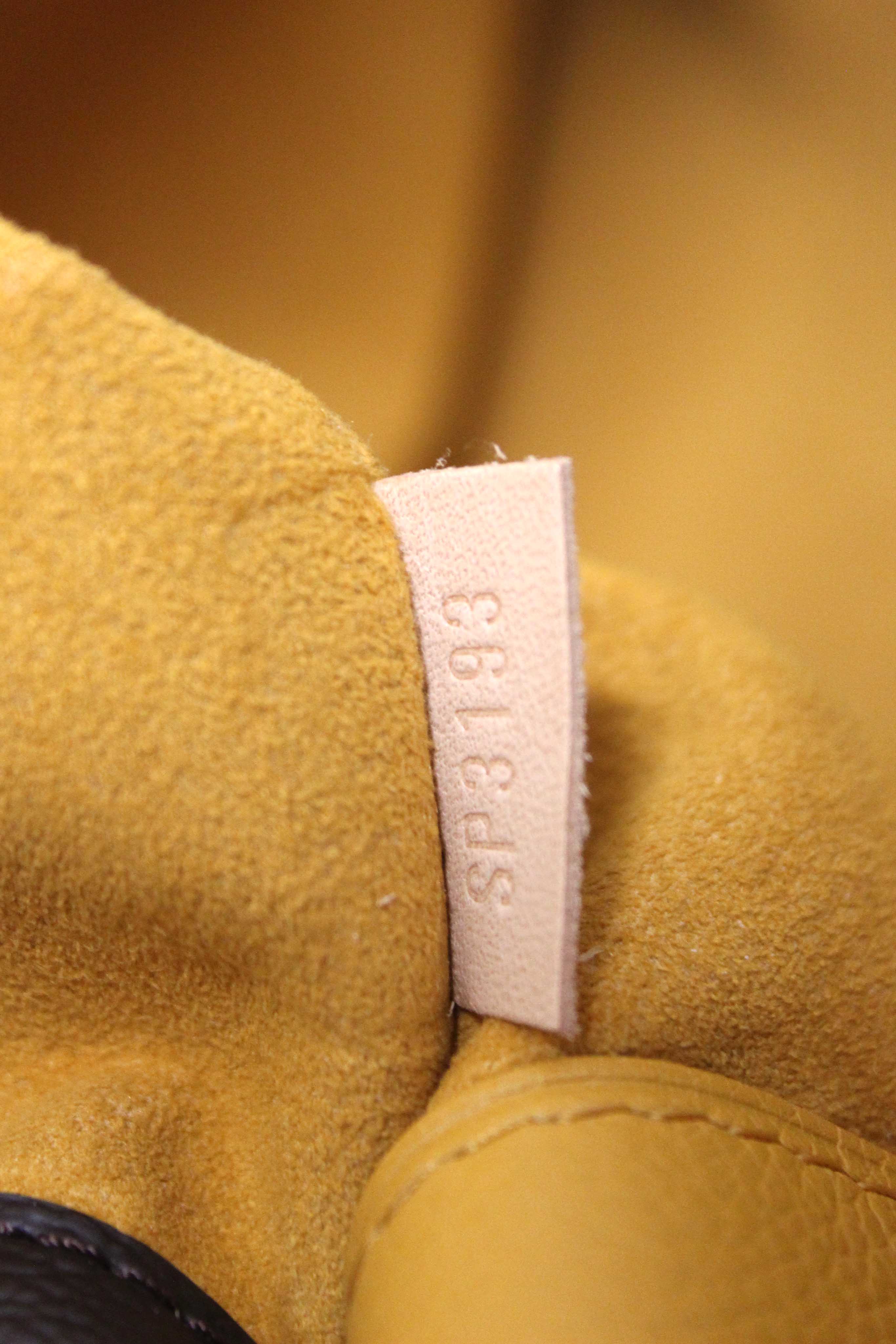 Authentic Louis Vuitton Classic Monogram with Safran Leather Pallas MM Handbag