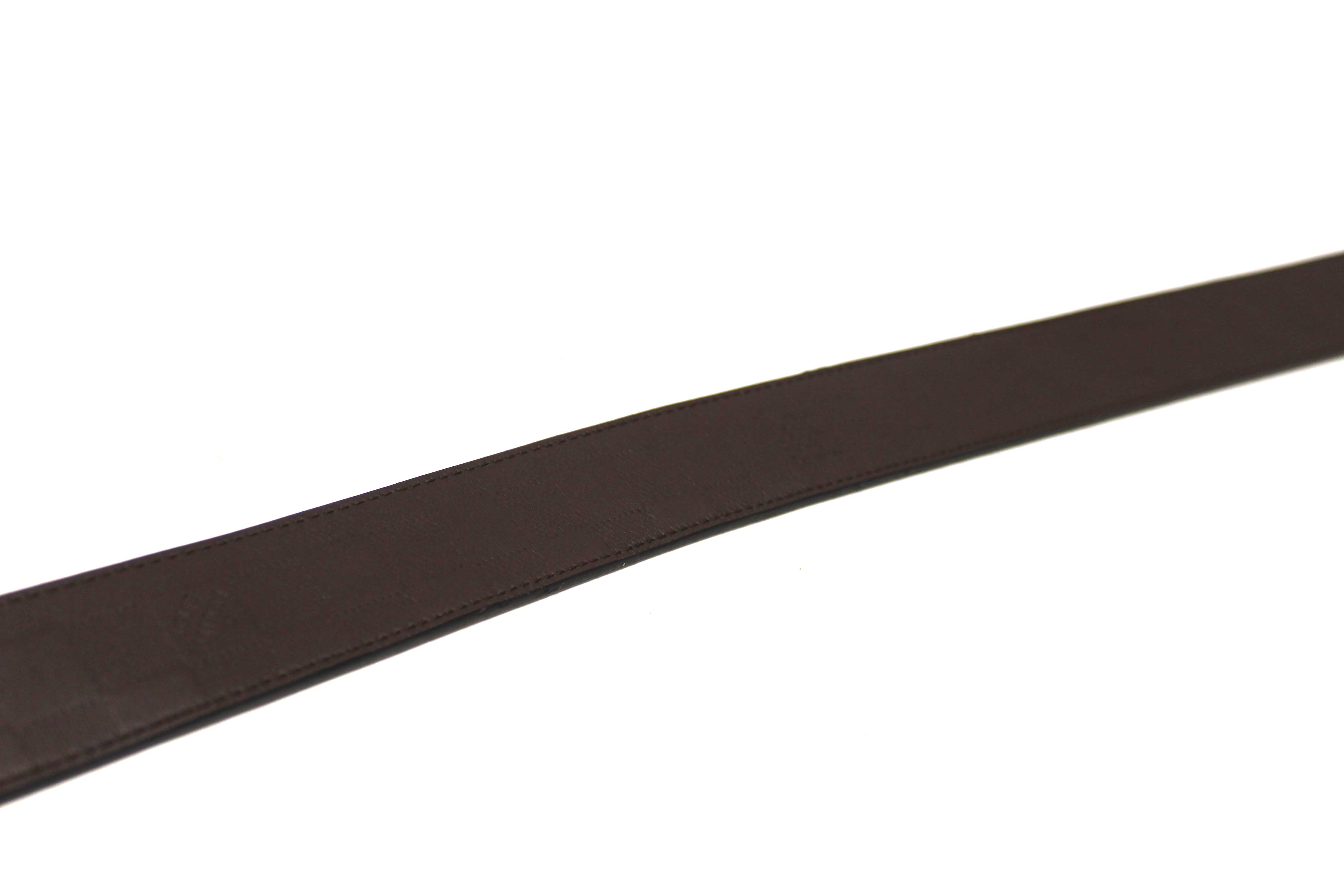 Authentic Louis Vuitton Men's Damier Infiniti Reversible Black/Brown Belt 90