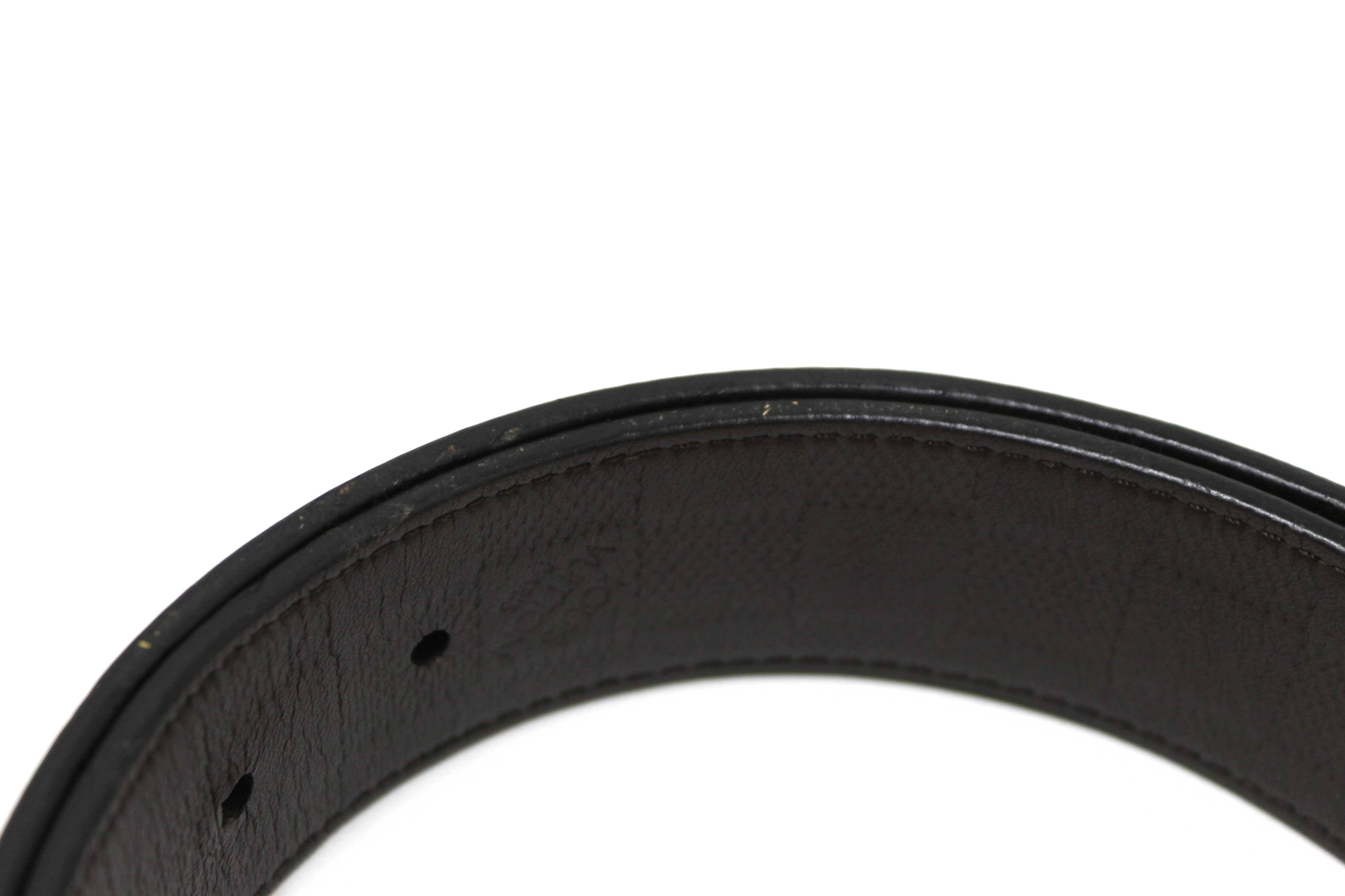 Authentic Louis Vuitton Men's Damier Infiniti Reversible Black/Brown Belt 90