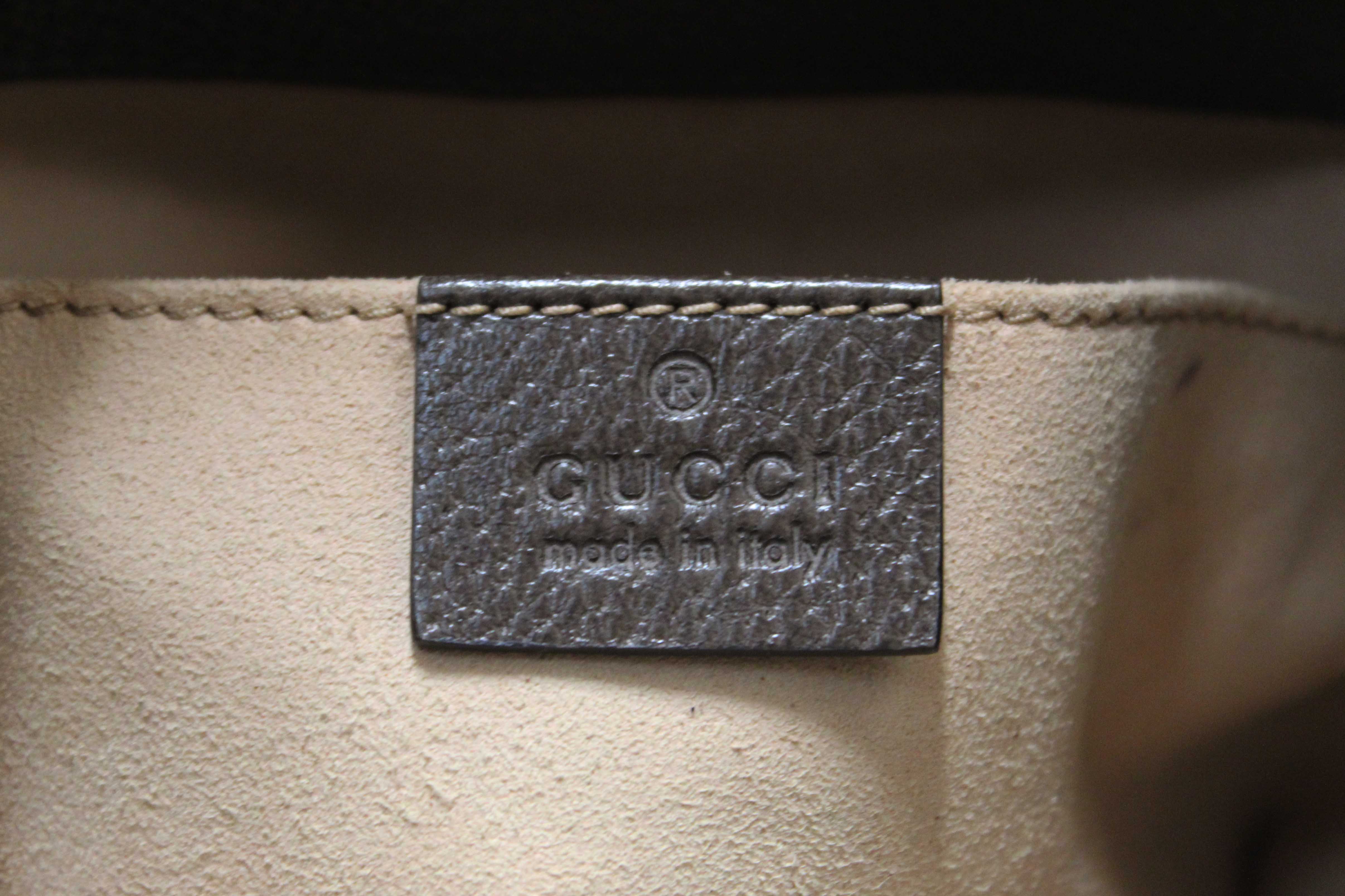 Authentic Gucci Brown Ophidia GG Supreme Small Bucket Bag 550621