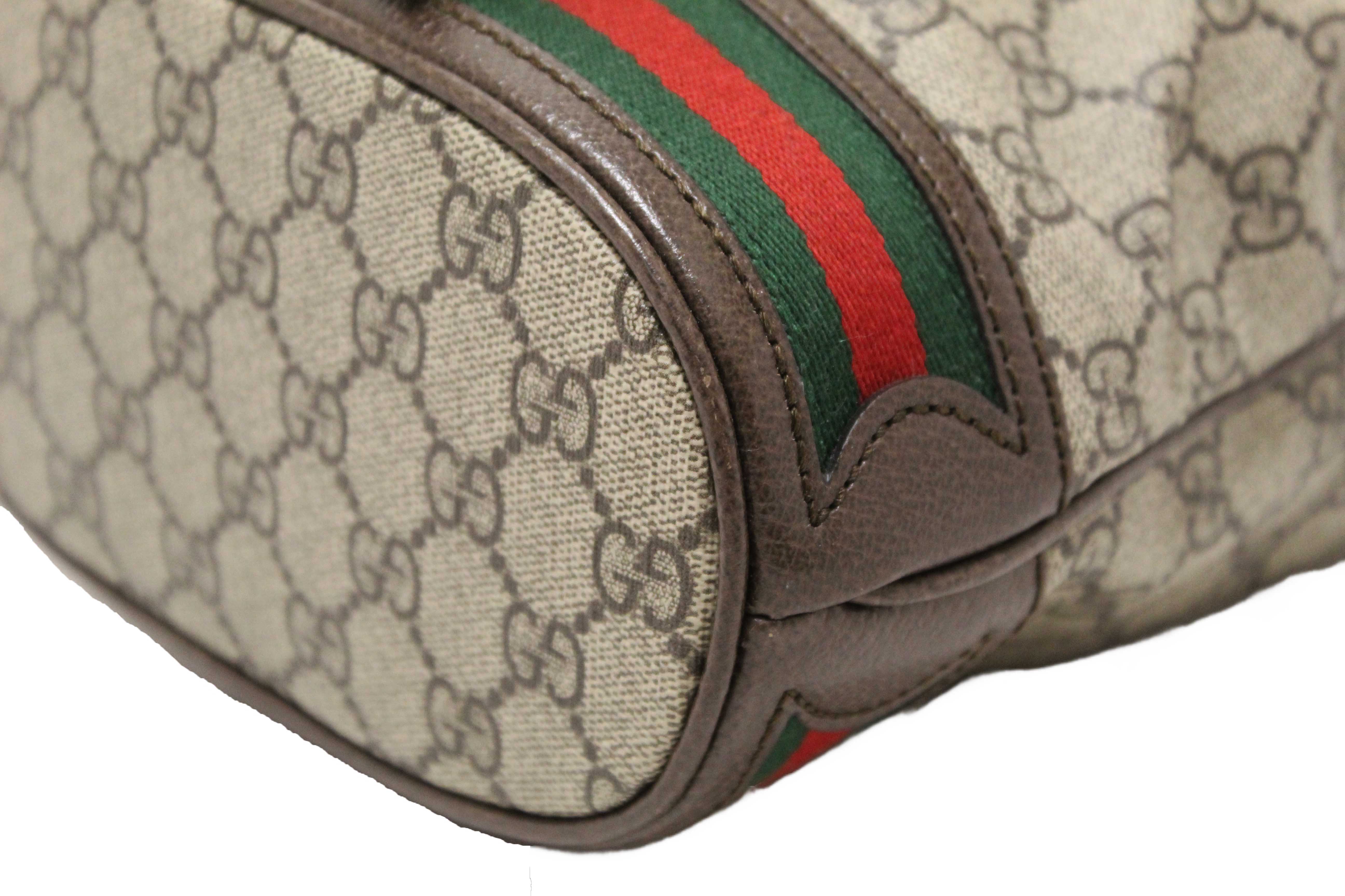 Authentic Gucci Brown Ophidia GG Supreme Small Bucket Bag 550621