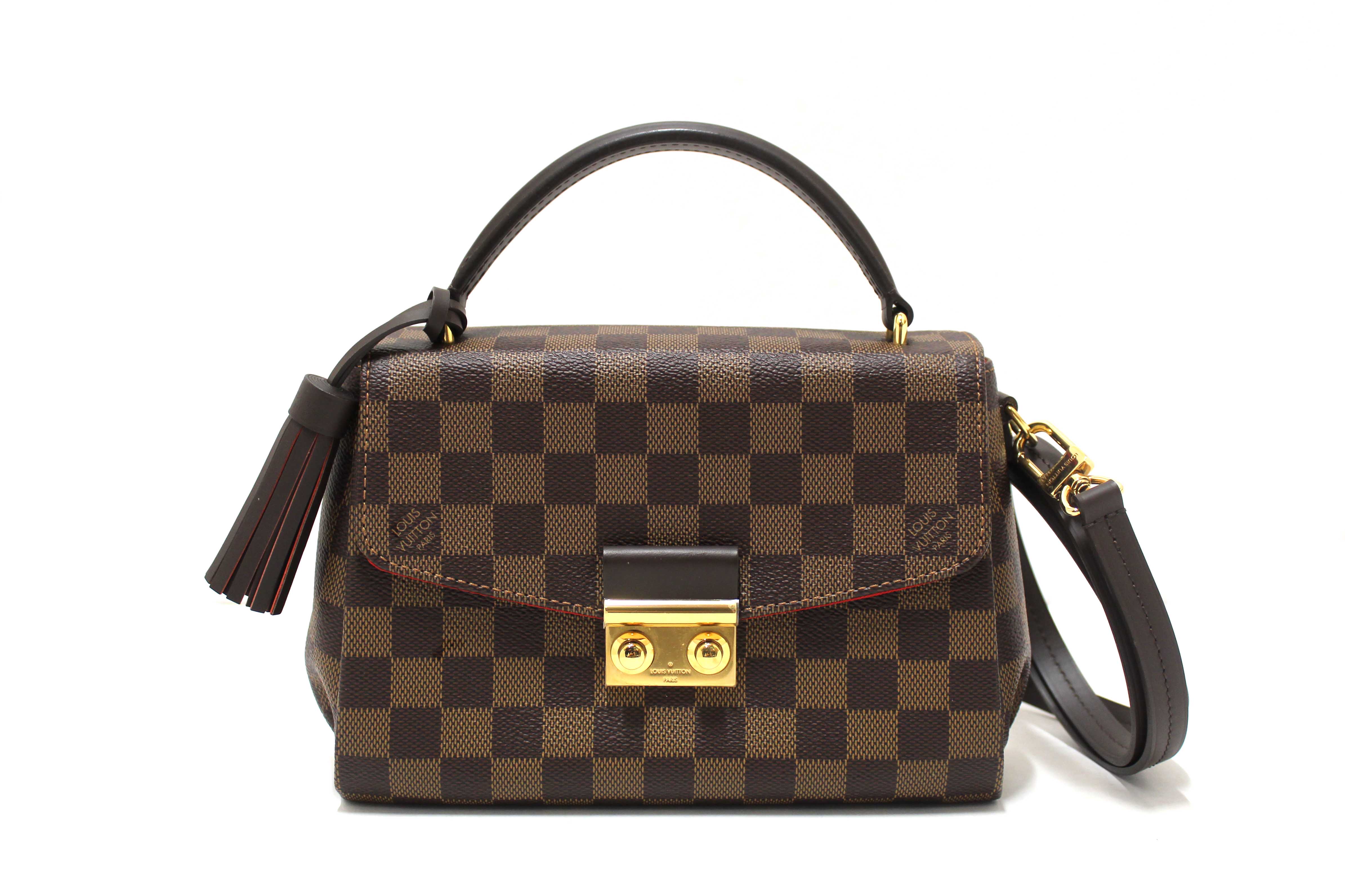 Authentic Louis Vuitton Damier Ebene Croisette Handbag/Messenger Bag