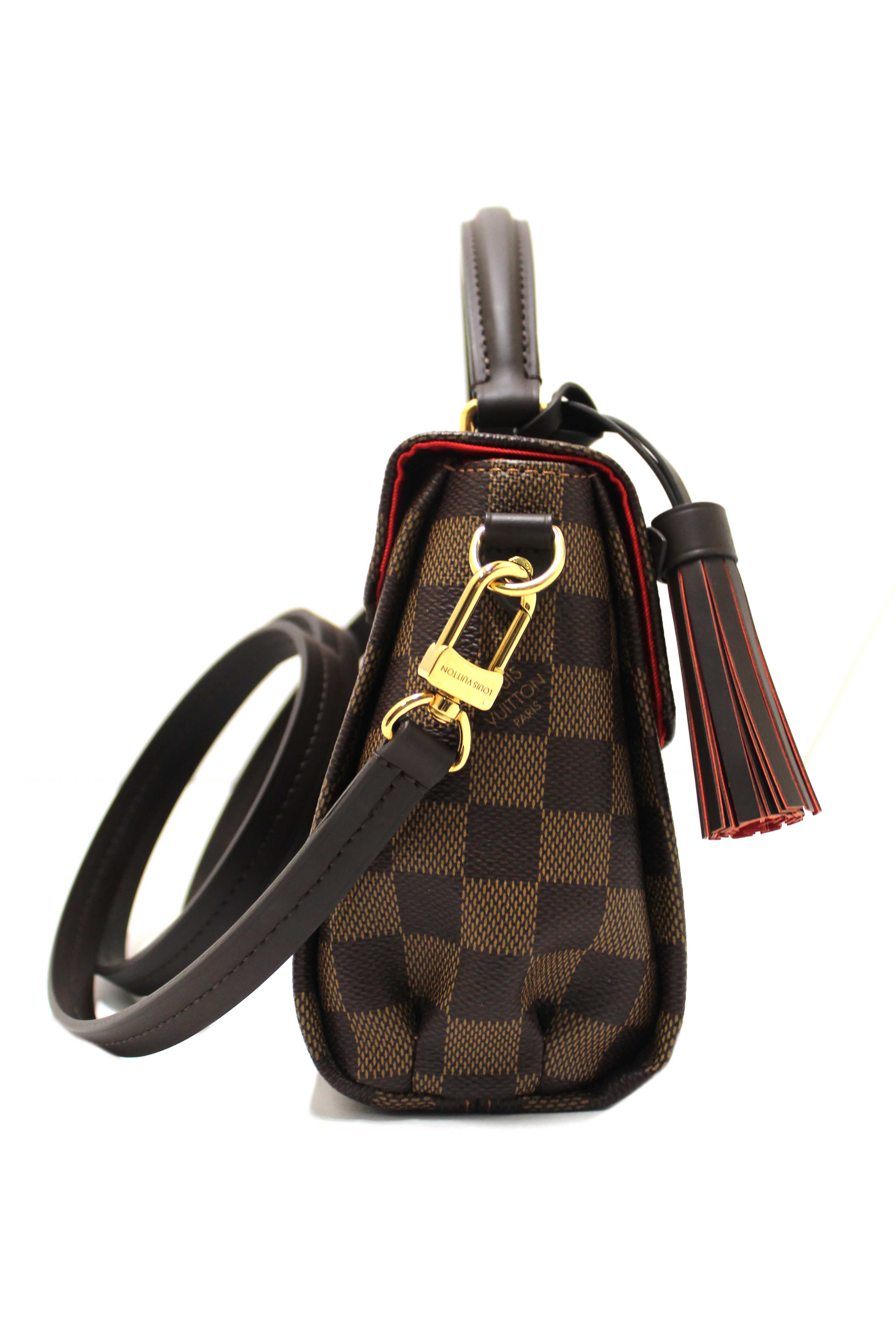 Authentic Louis Vuitton Damier Ebene Croisette Handbag/Messenger Bag