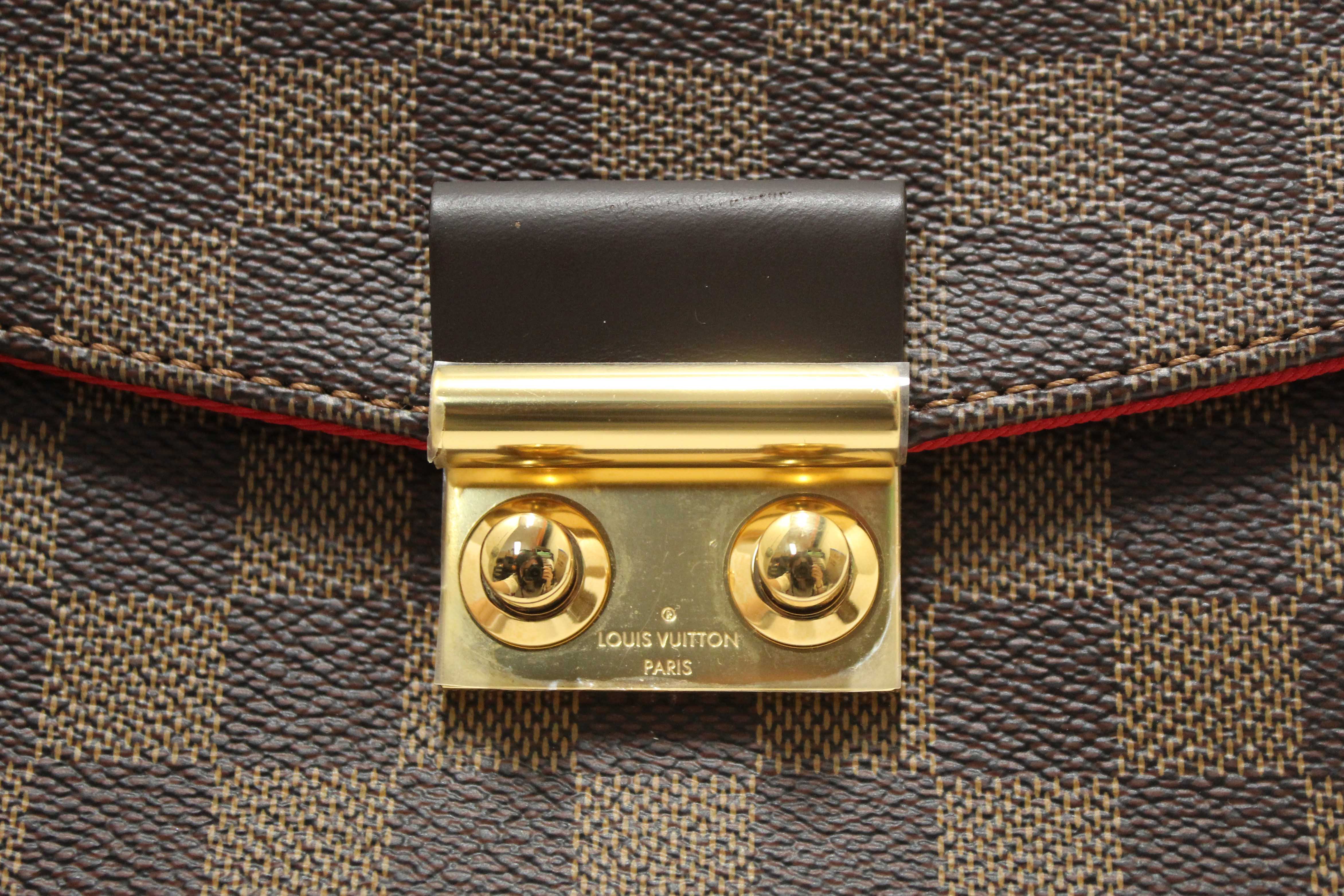 Authentic Louis Vuitton Damier Ebene Croisette Handbag/Messenger Bag