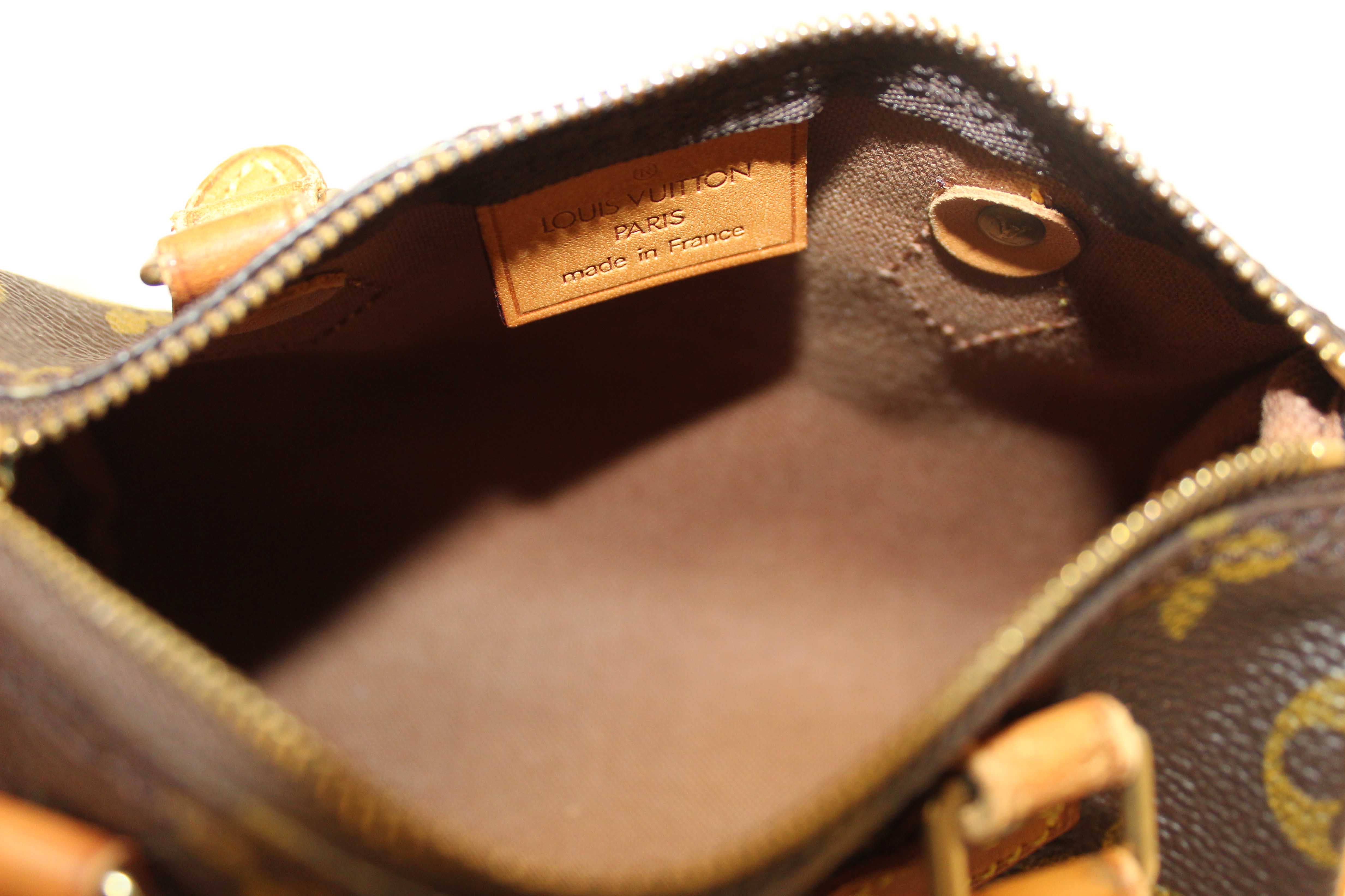 Authentic Louis Vuitton Classic Monogram Speedy Mini Handbag