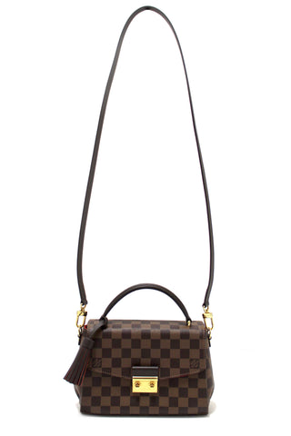 Authentic Louis Vuitton Damier Ebene Croisette Handbag/Messenger Bag