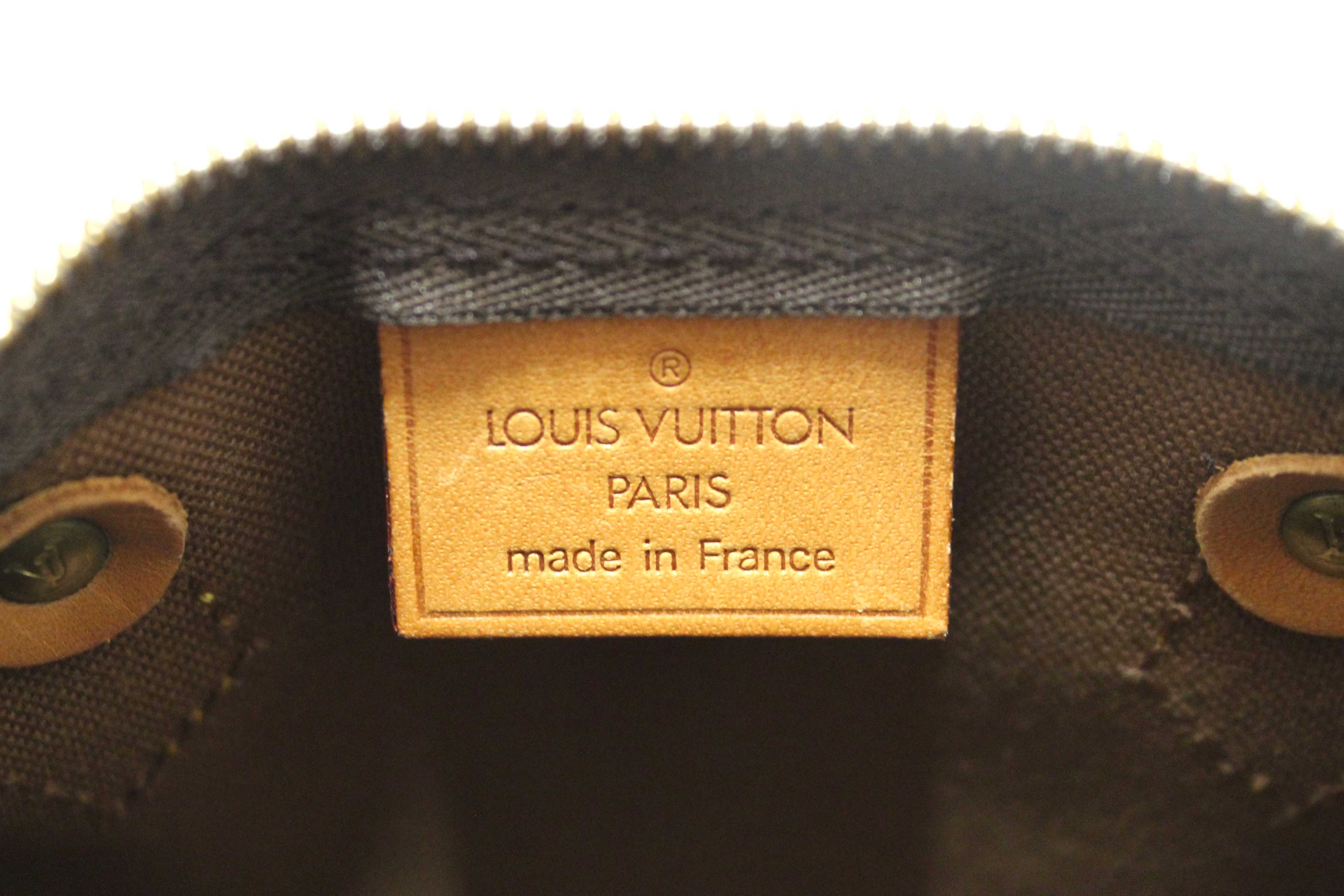 Authentic Louis Vuitton Classic Monogram Speedy Mini Handbag