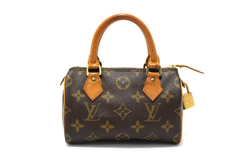 Authentic Louis Vuitton Classic Monogram Speedy Mini Handbag