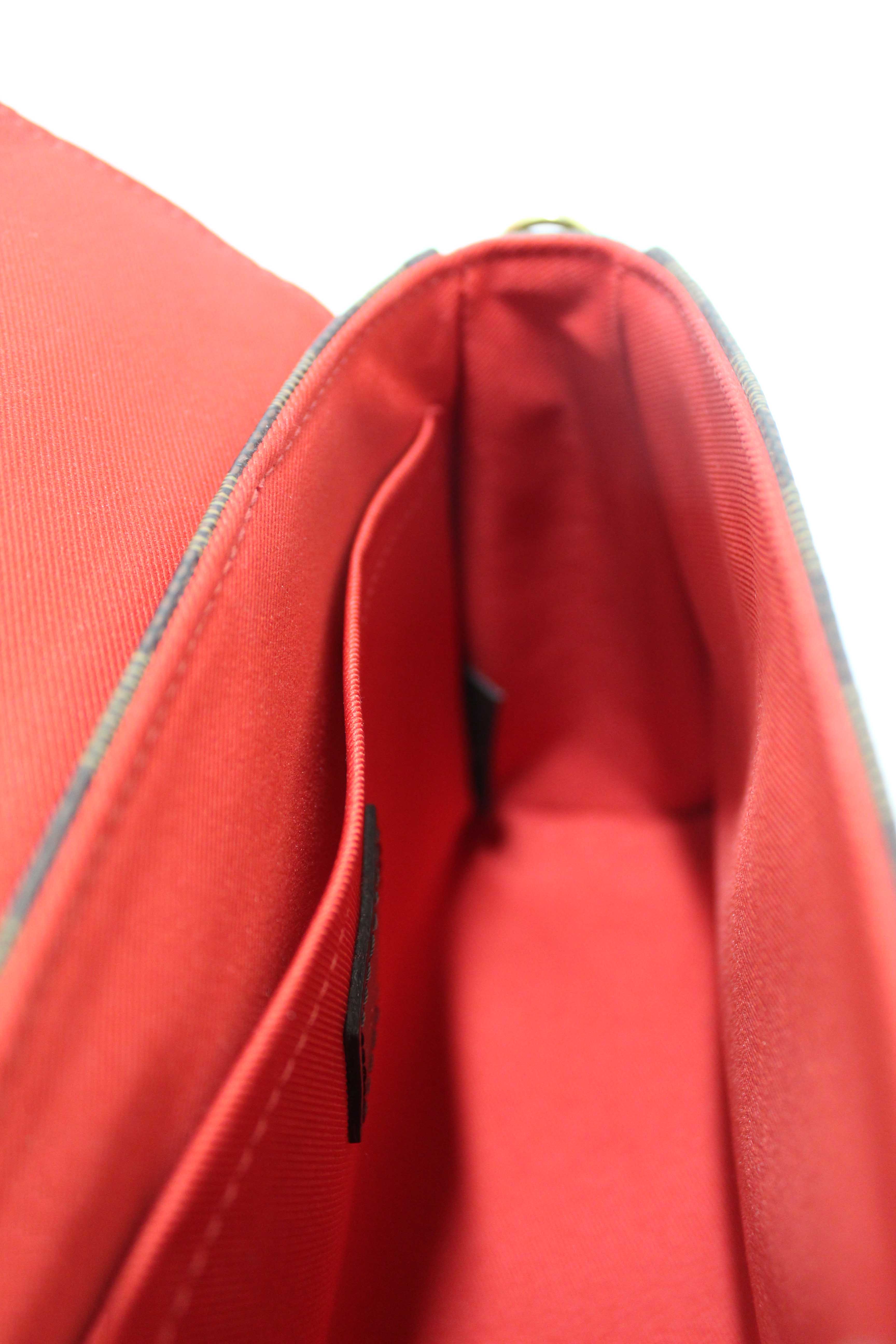 Authentic Louis Vuitton Damier Ebene Croisette Handbag/Messenger Bag