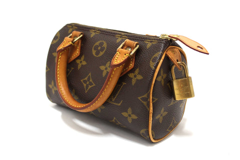Authentic Louis Vuitton Classic Monogram Speedy Mini Handbag