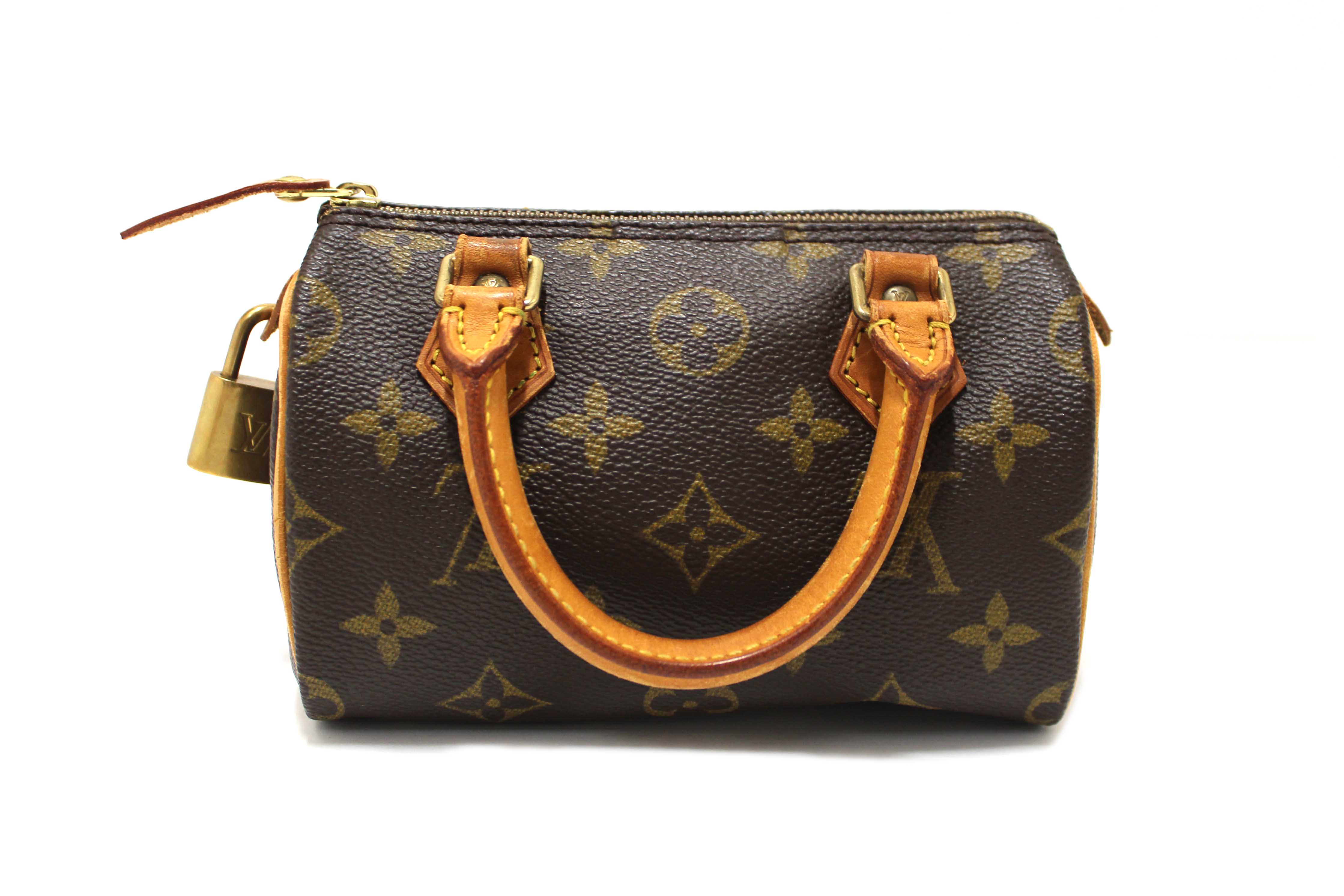 Authentic Louis Vuitton Classic Monogram Speedy Mini Handbag